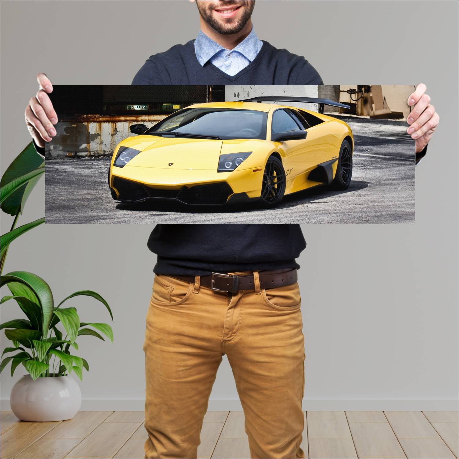 Cuadro grande 30x80cm 2009 lamborghini murcielago 214 Lamborghini
