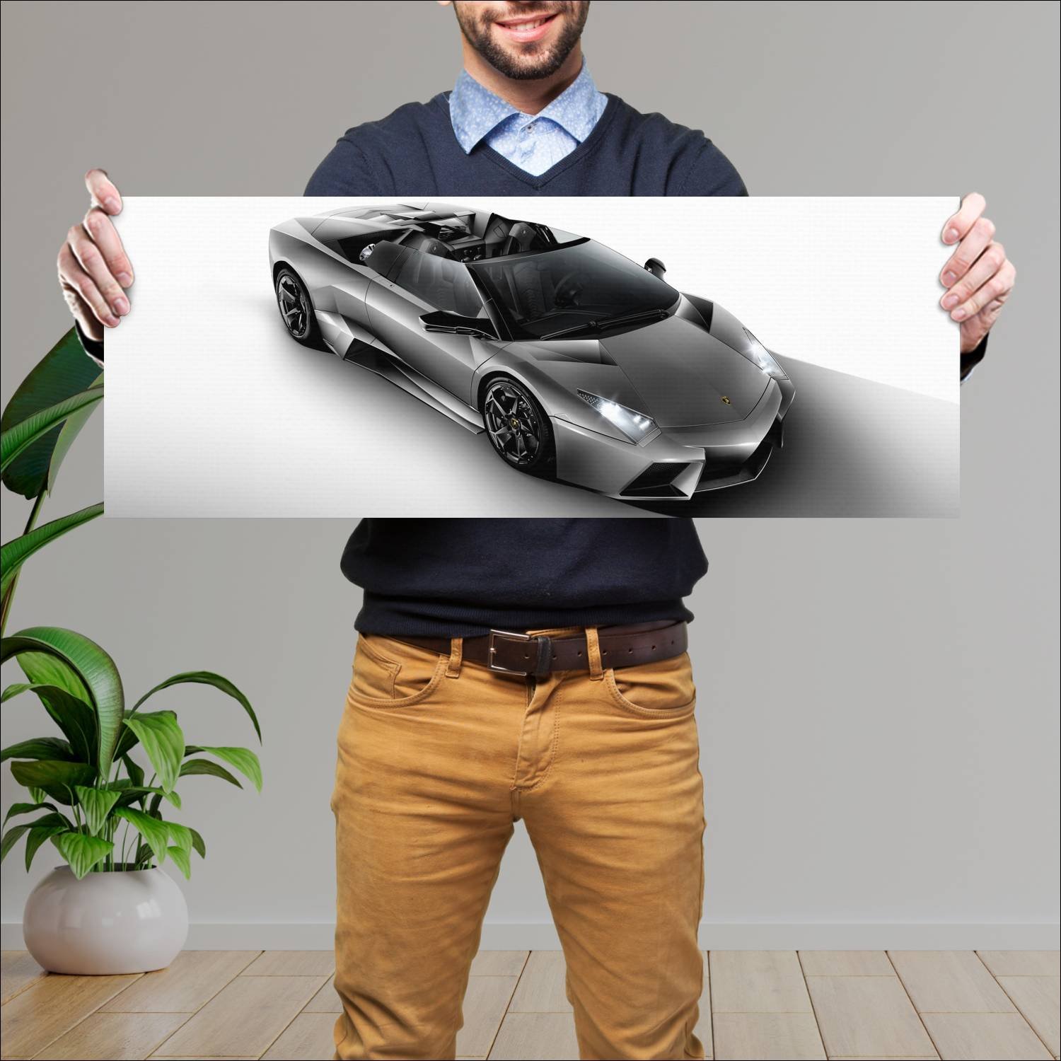Cuadro grande 30x80cm 2009 lamborghini reventon ro 215 Lamborghini