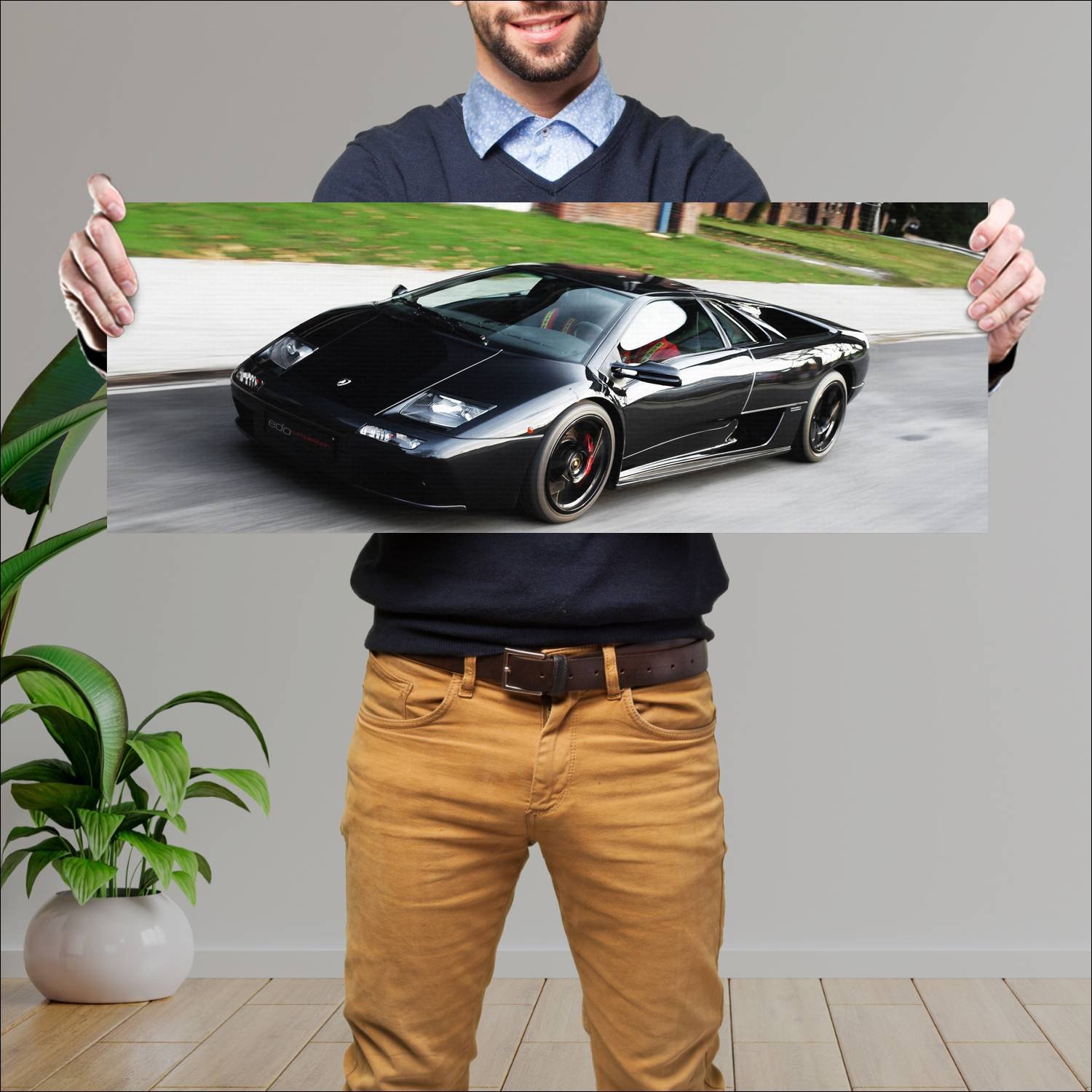 Cuadro grande 30x80cm 2010 lamborghini diablo vt 6 217 Lamborghini