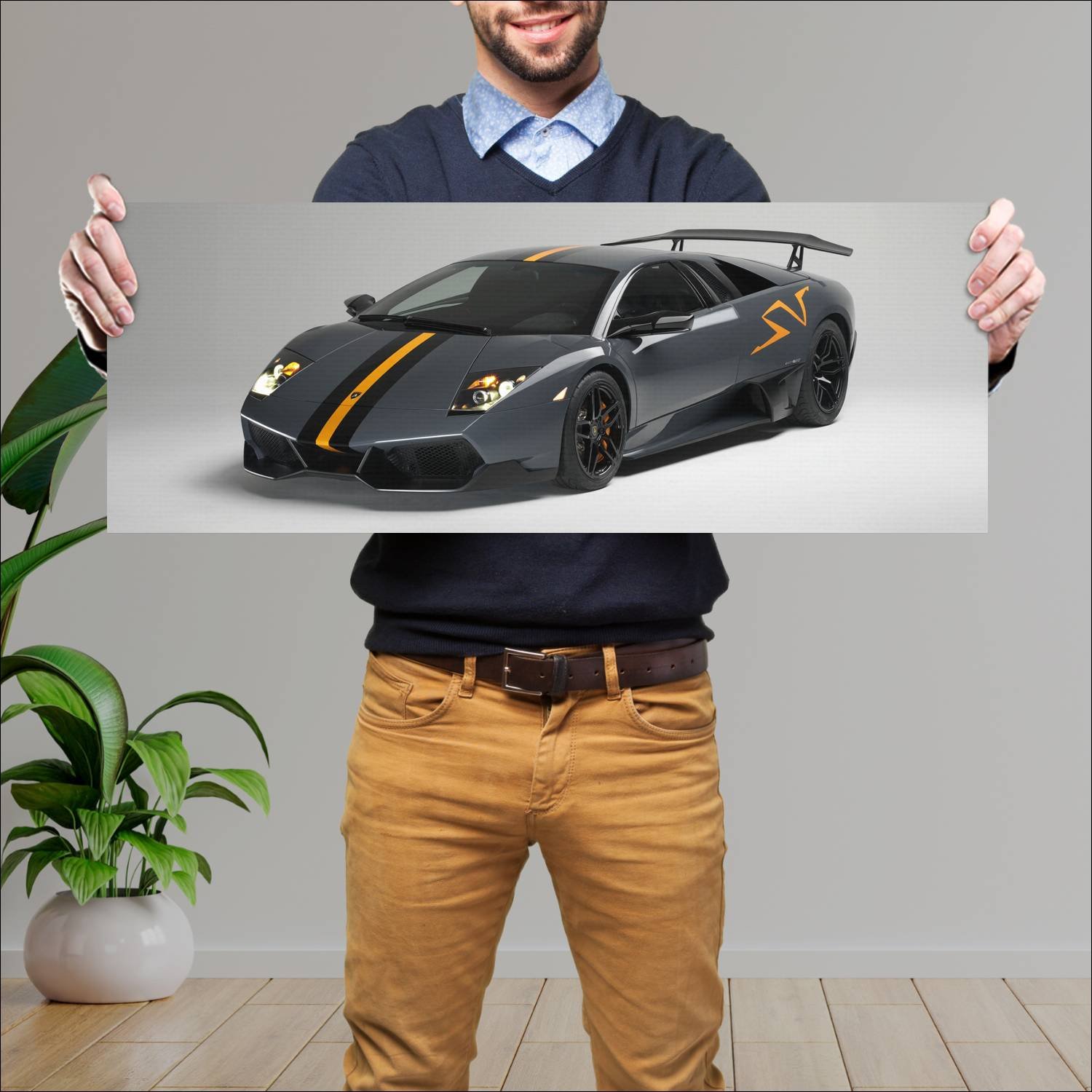 Cuadro grande 30x80cm 2010 lamborghini murcielago 228 Lamborghini