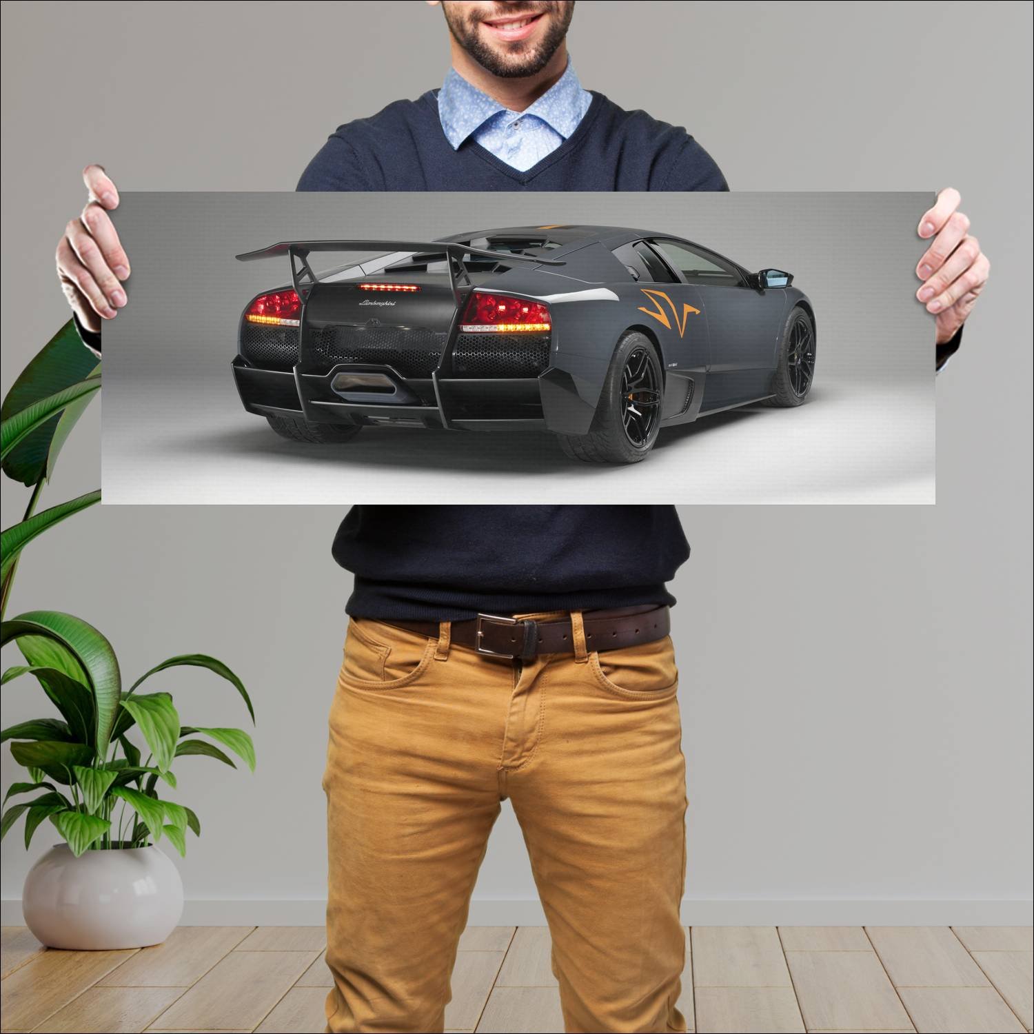 Cuadro grande 30x80cm 2010 lamborghini murcielago 229 Lamborghini
