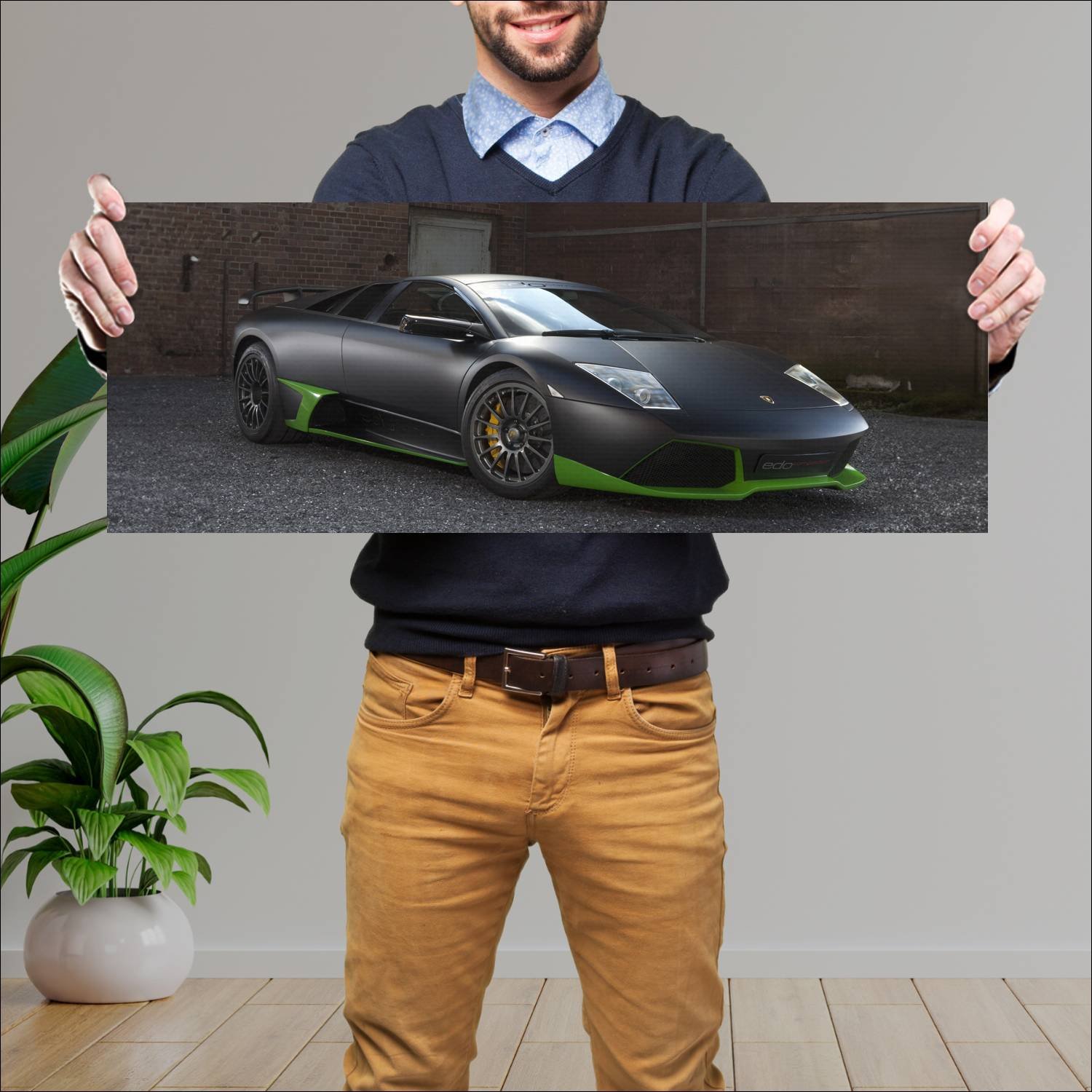 Cuadro grande 30x80cm 2011 lamborghini murcielago 246 Lamborghini