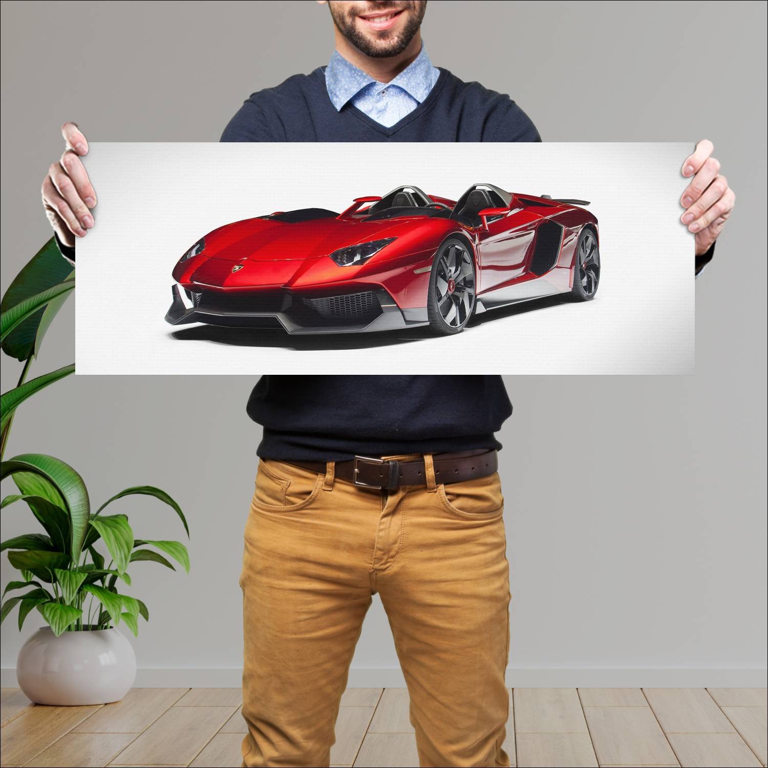 Cuadro grande 30x80cm 2012 lamborghini aventador j 247 Lamborghini