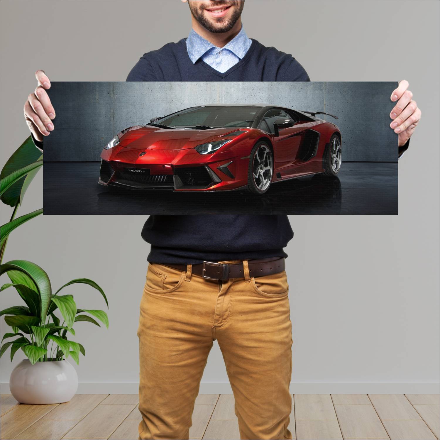 Cuadro grande 30x80cm 2012 lamborghini aventador l 248 Lamborghini