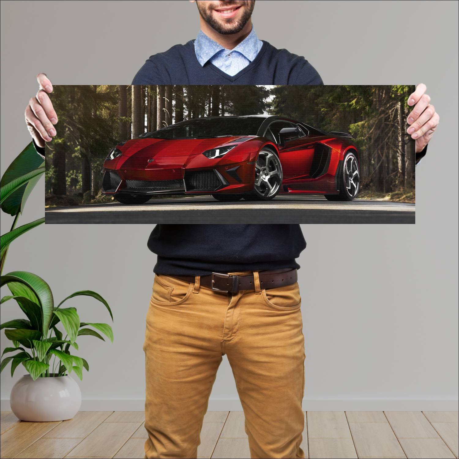 Cuadro grande 30x80cm 2012 lamborghini aventador l 249 Lamborghini