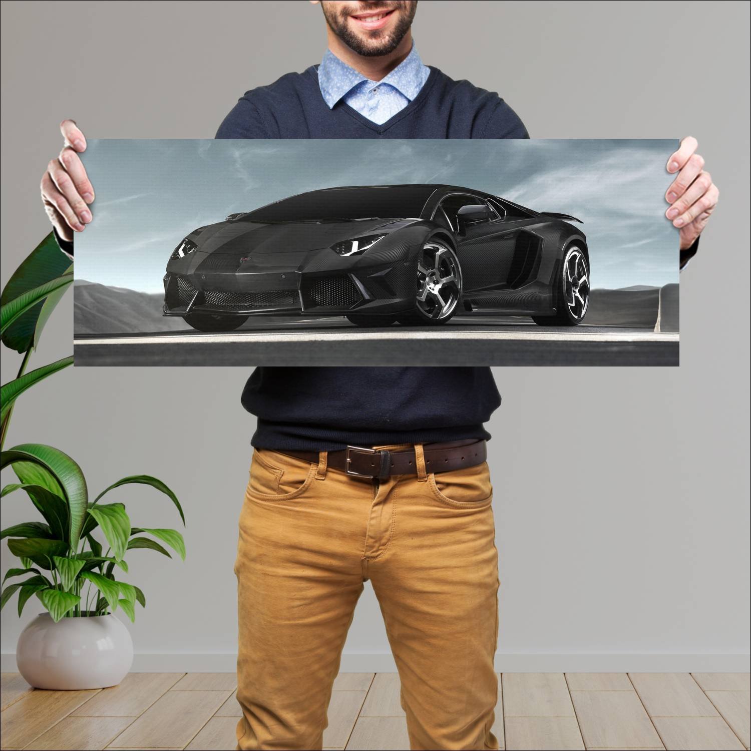 Cuadro grande 30x80cm 2012 lamborghini aventador l 250 Lamborghini