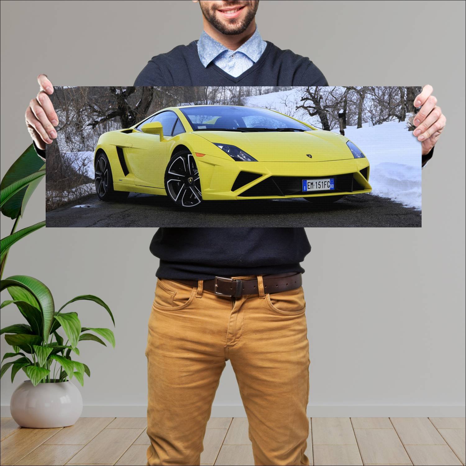 Cuadro grande 30x80cm 2012 lamborghini gallardo lp 255 Lamborghini