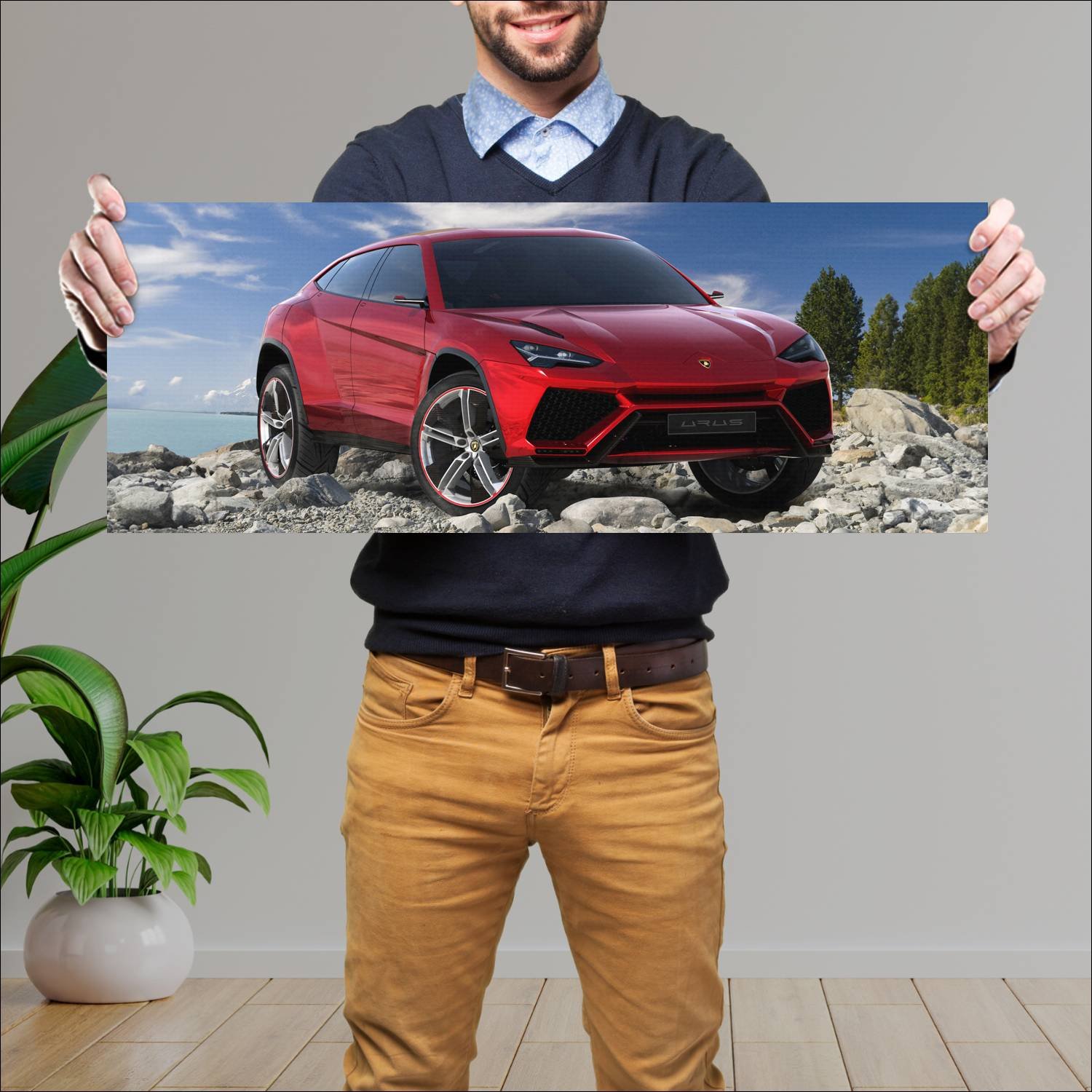 Cuadro grande 30x80cm 2012 lamborghini urus auto 263 Lamborghini