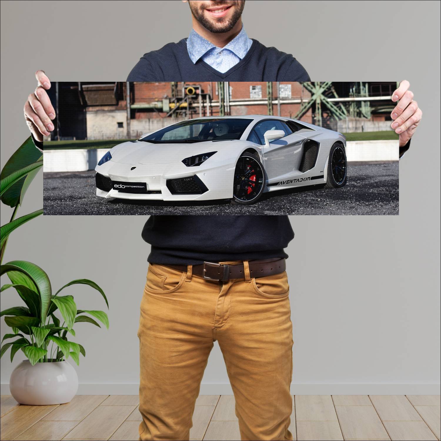Cuadro grande 30x80cm 2013 lamborghini aventador l 266 Lamborghini