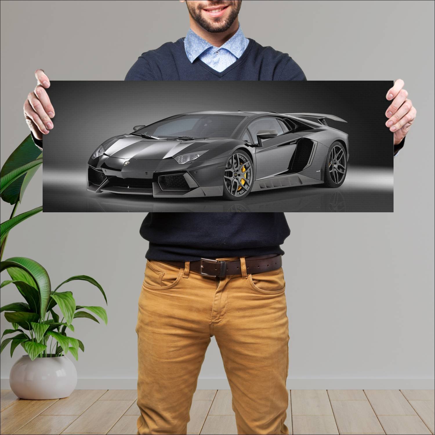 Cuadro grande 30x80cm 2013 lamborghini aventador l 267 Lamborghini