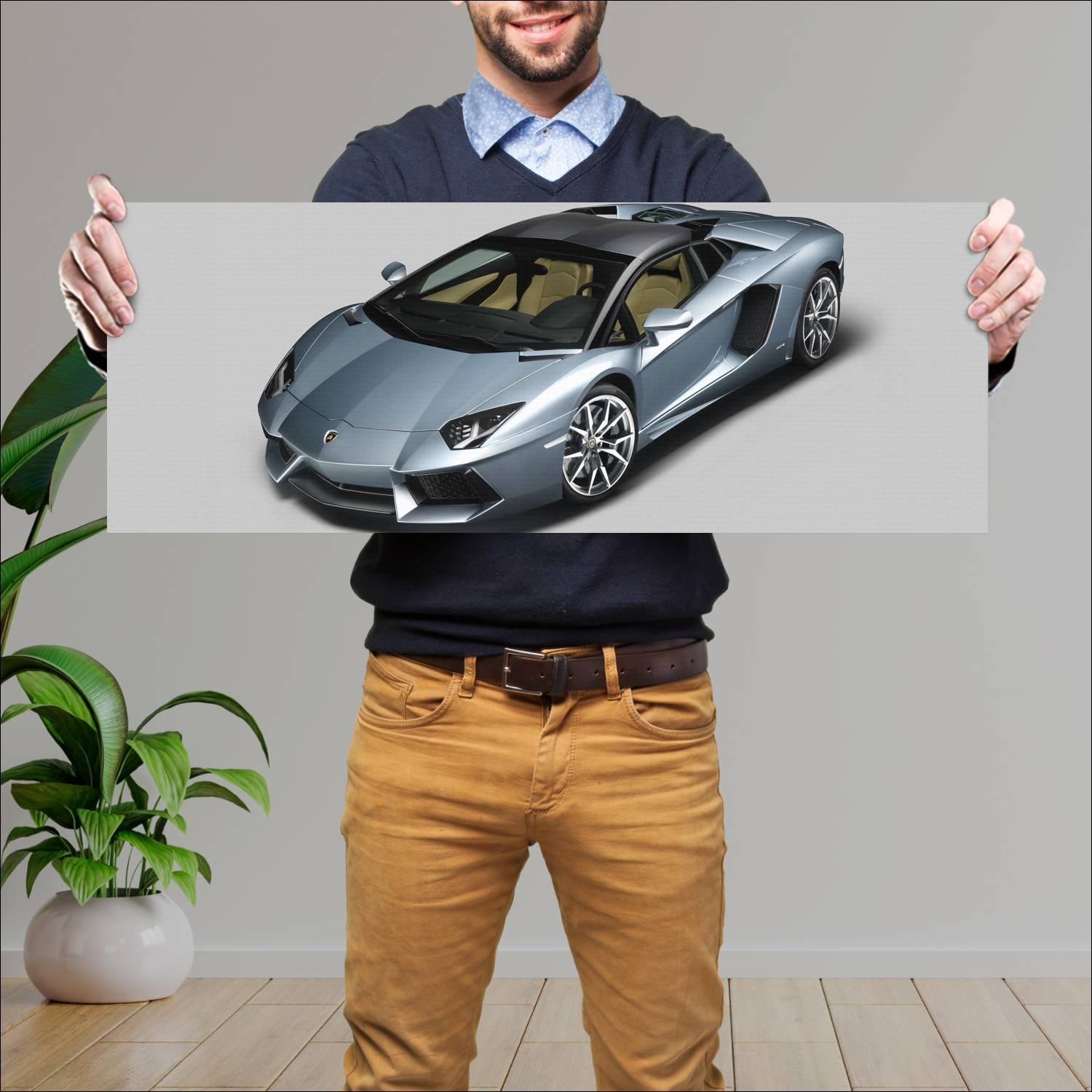 Cuadro grande 30x80cm 2013 lamborghini aventador l 269 Lamborghini