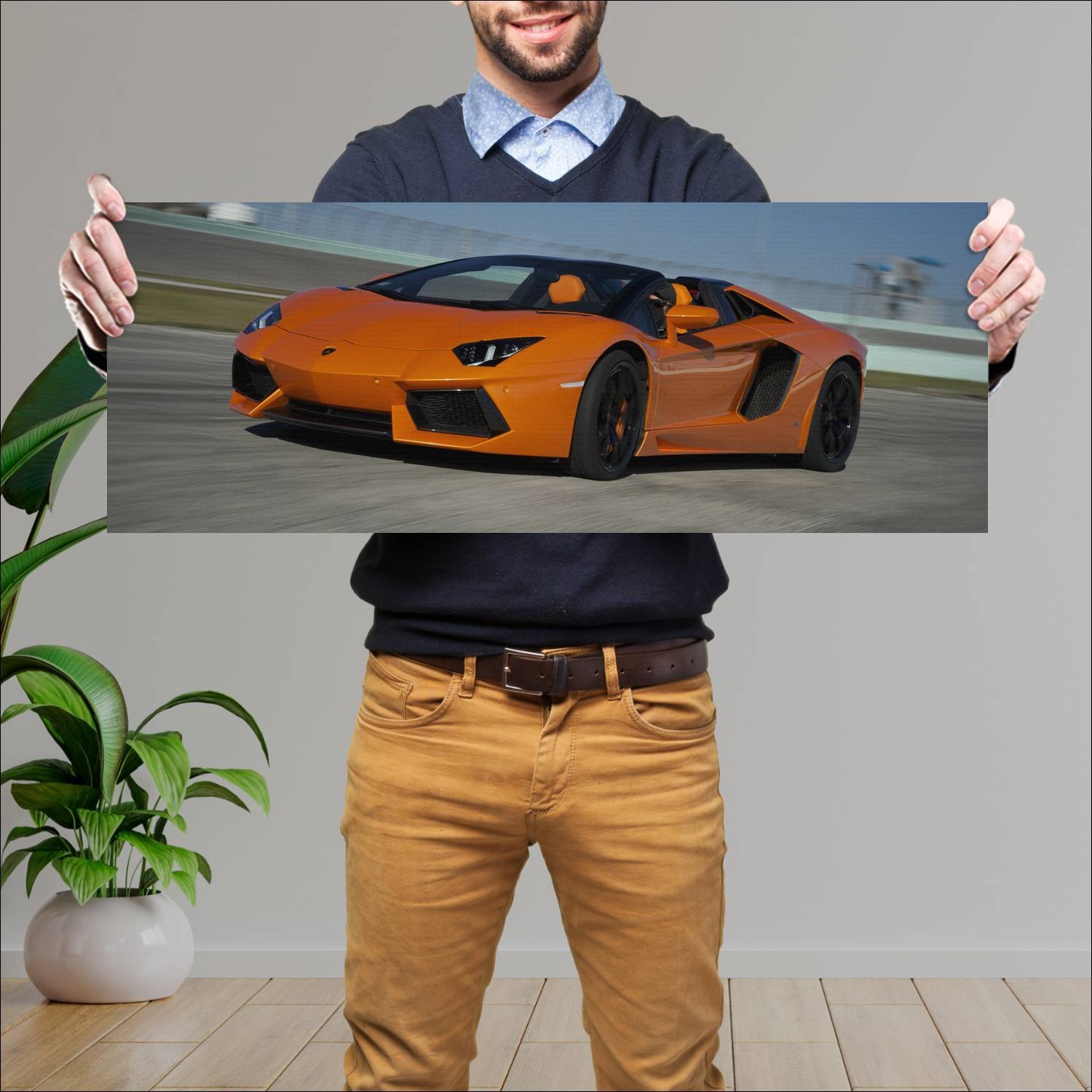 Cuadro grande 30x80cm 2013 lamborghini aventador l 271 Lamborghini