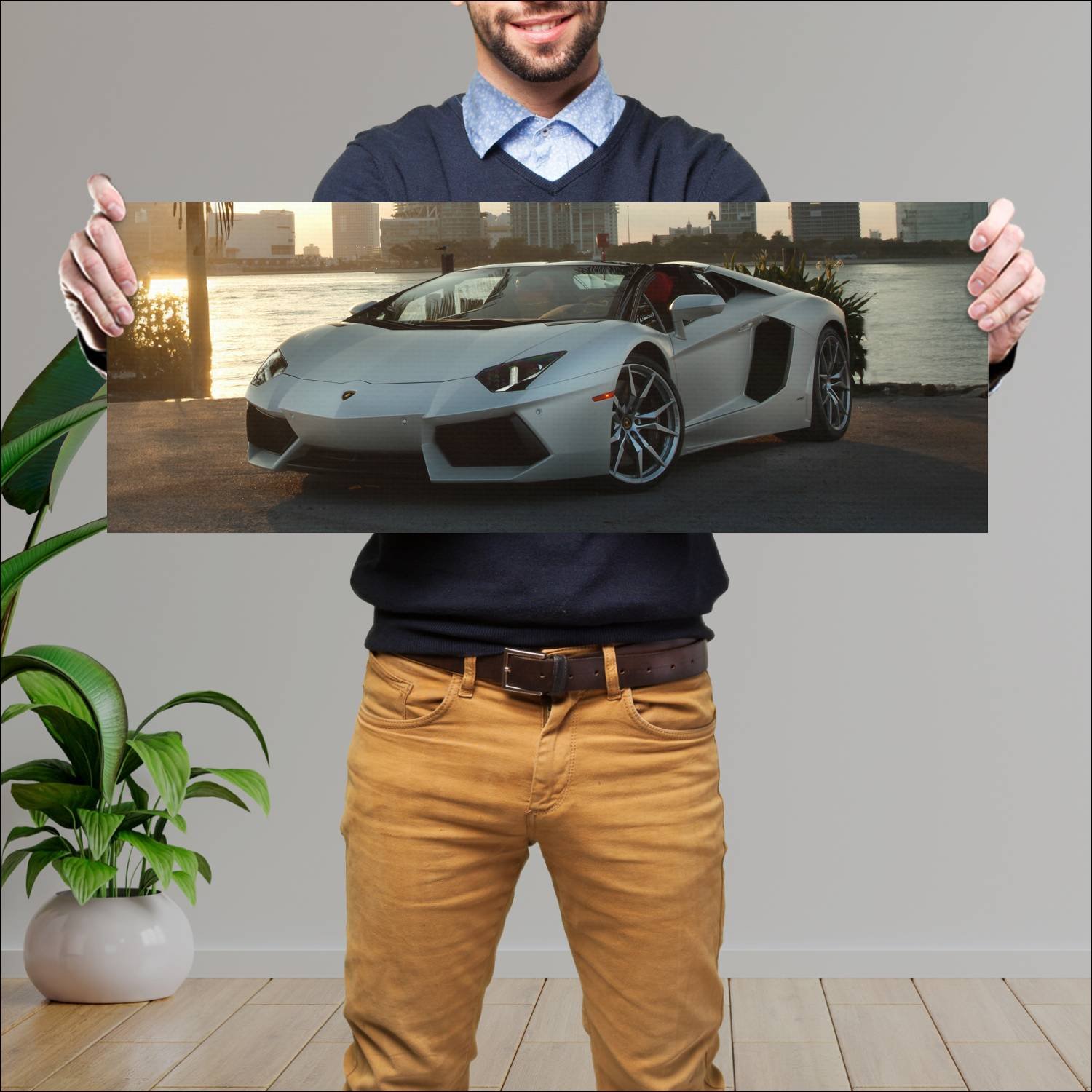 Cuadro grande 30x80cm 2013 lamborghini aventador l 272 Lamborghini