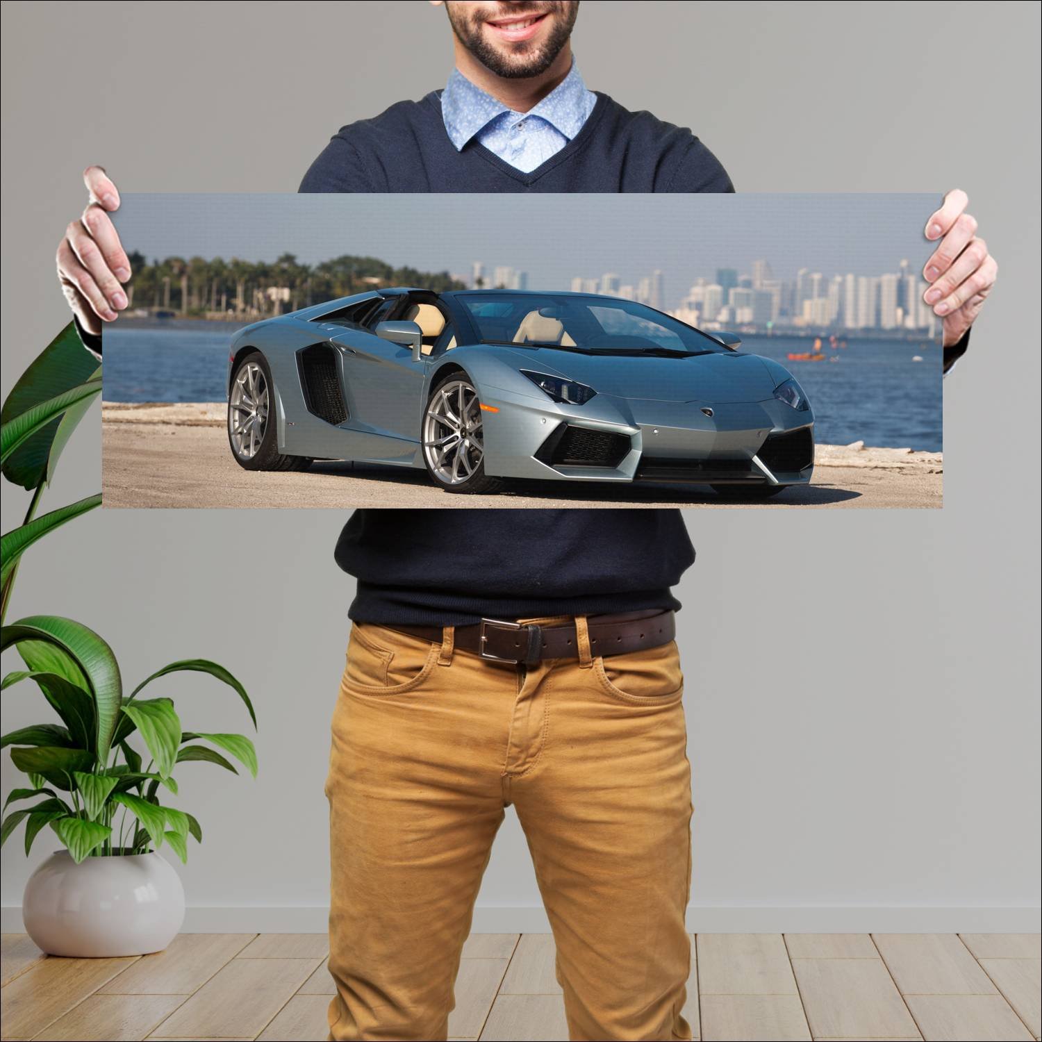 Cuadro grande 30x80cm 2013 lamborghini aventador l 273 Lamborghini