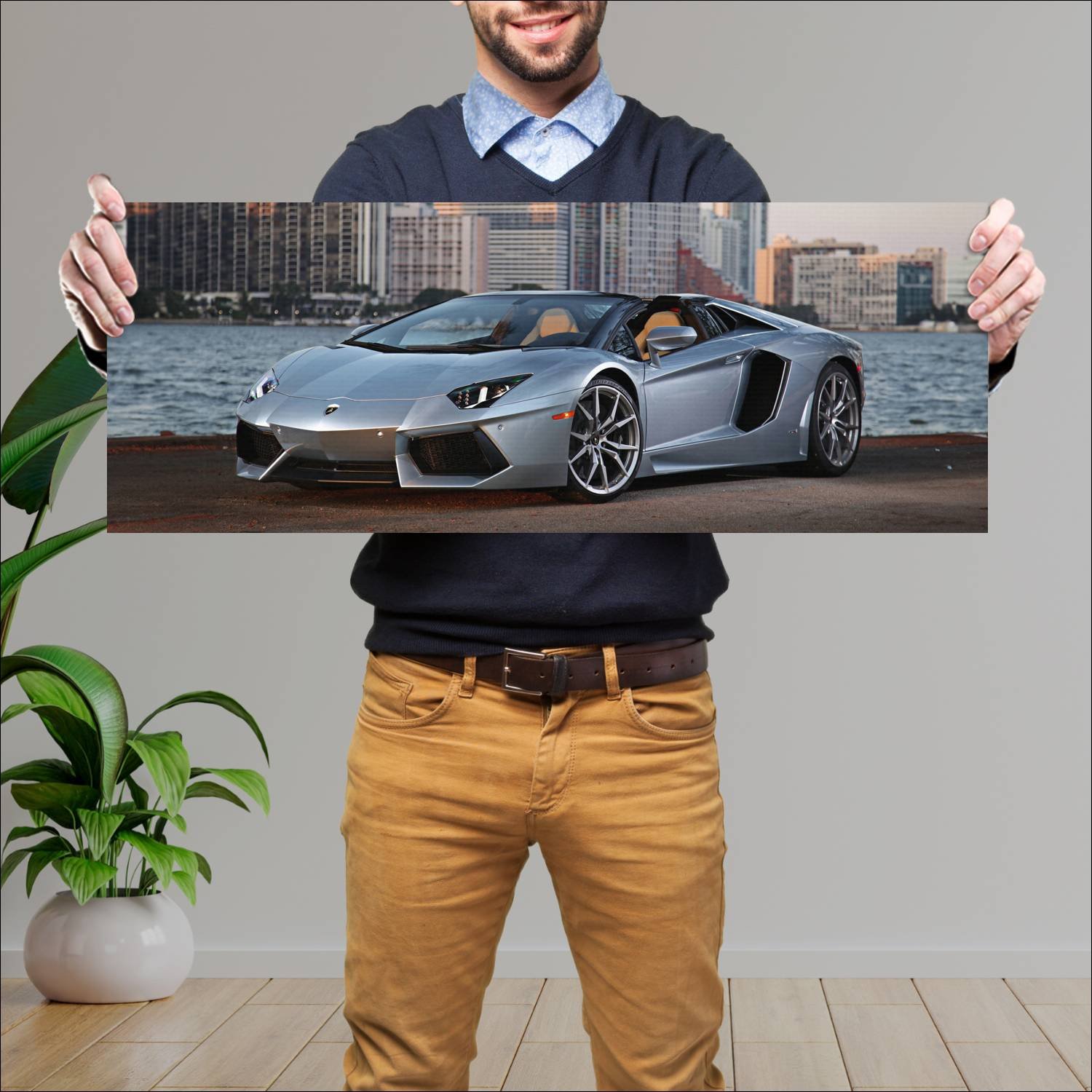 Cuadro grande 30x80cm 2013 lamborghini aventador l 274 Lamborghini