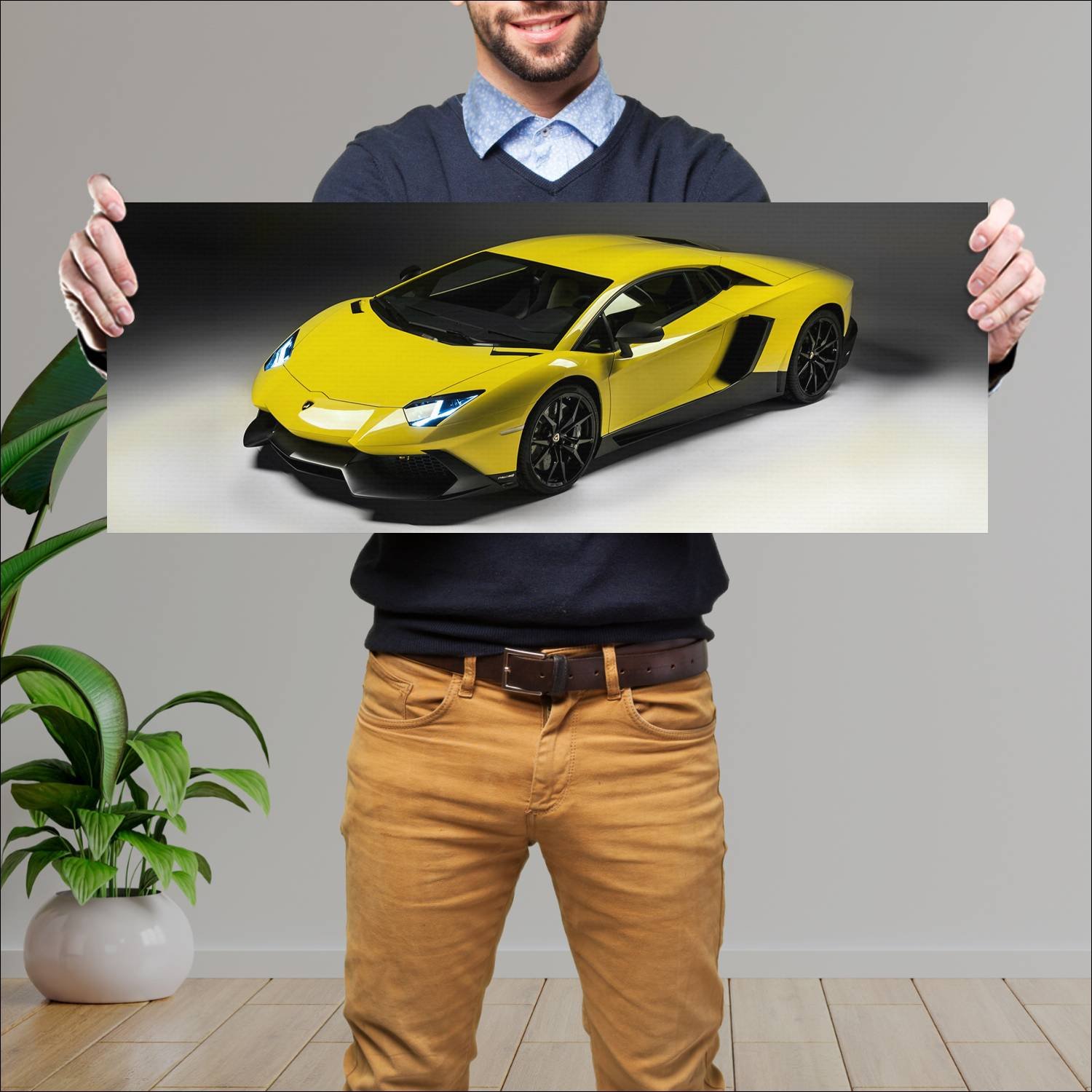 Cuadro grande 30x80cm 2013 lamborghini aventador l 275 Lamborghini