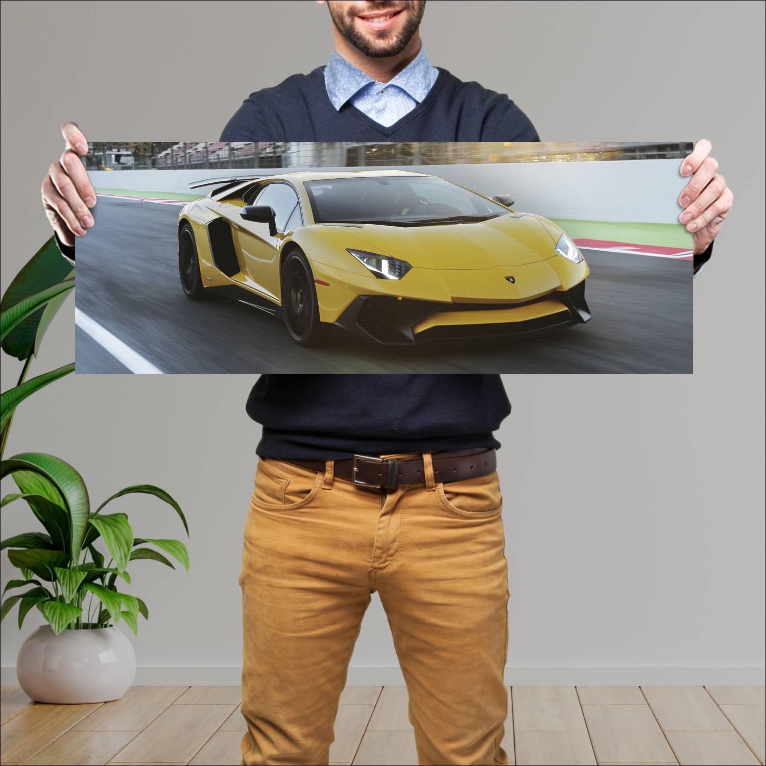 Cuadro grande 30x80cm 2015 lamborghini aventador l 321 Lamborghini
