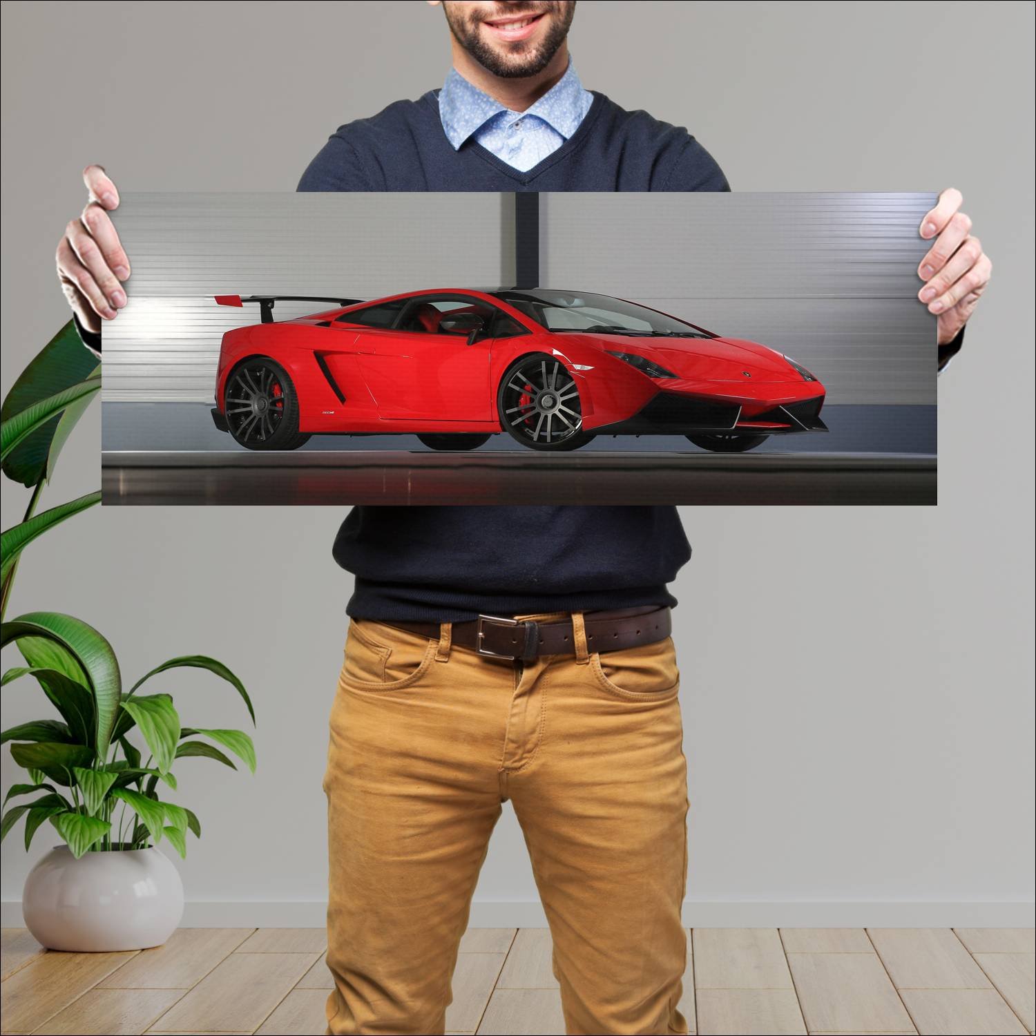Cuadro grande 30x80cm 2015 lamborghini gallardo lp 329 Lamborghini