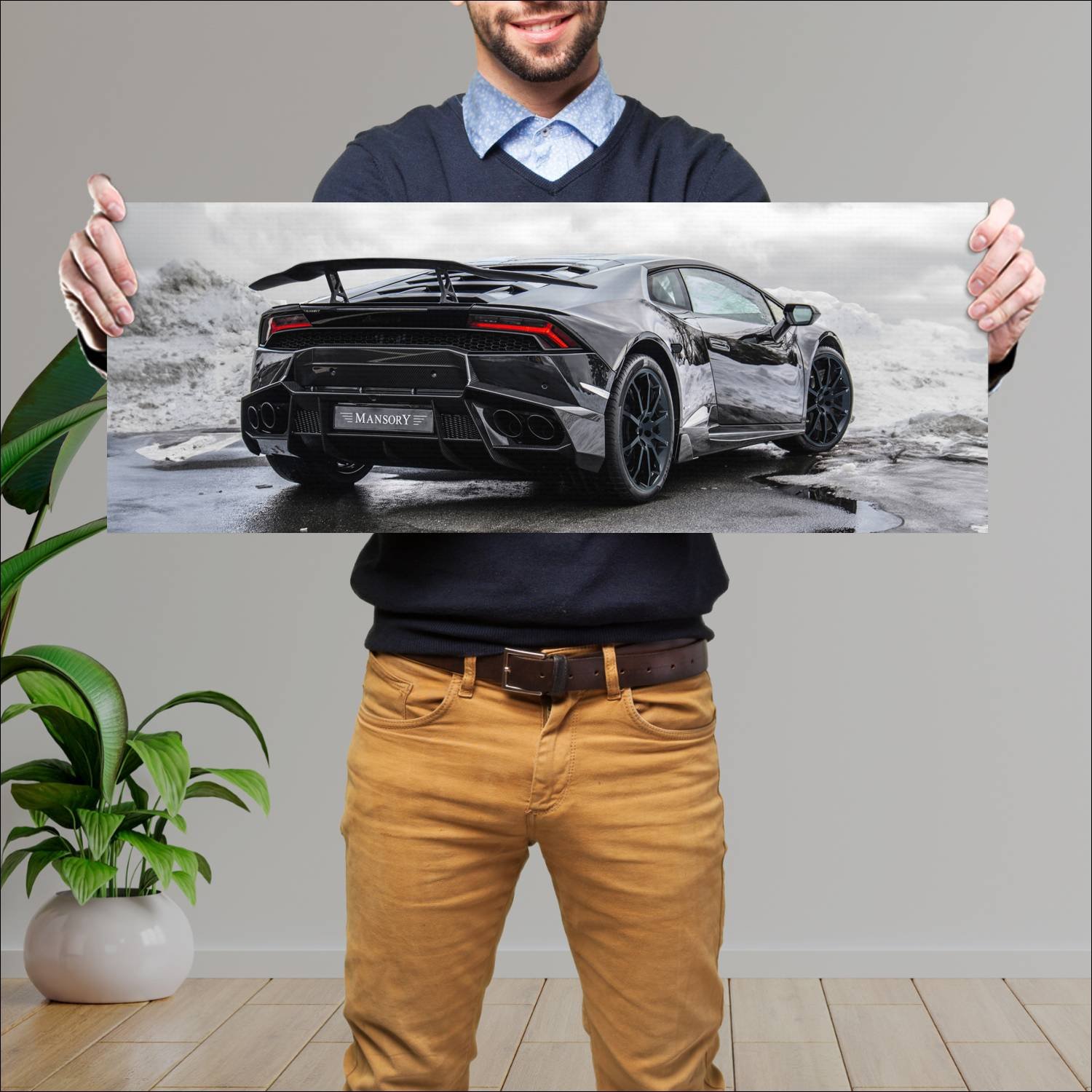 Cuadro grande 30x80cm 2015 lamborghini huracan by 332 Lamborghini