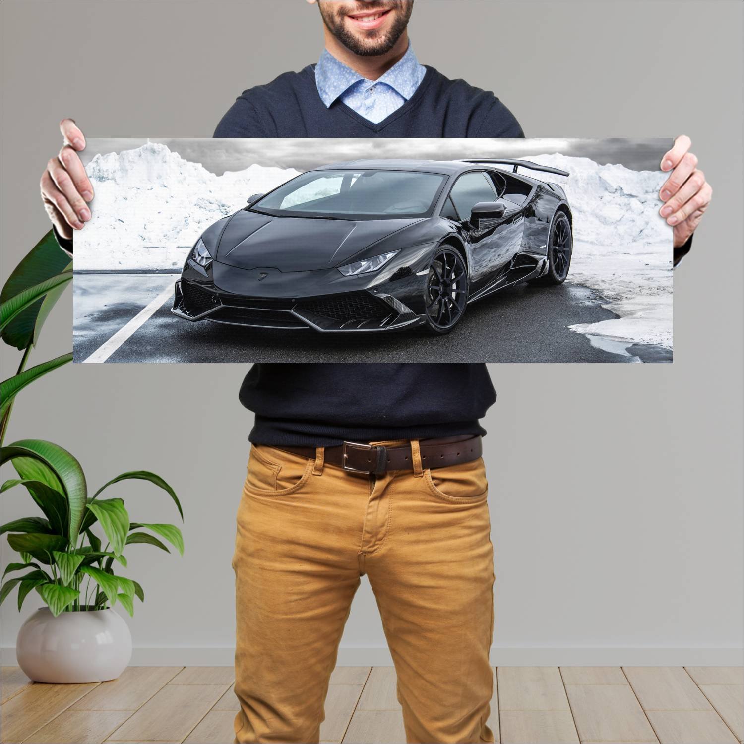 Cuadro grande 30x80cm 2015 lamborghini huracan by 333 Lamborghini