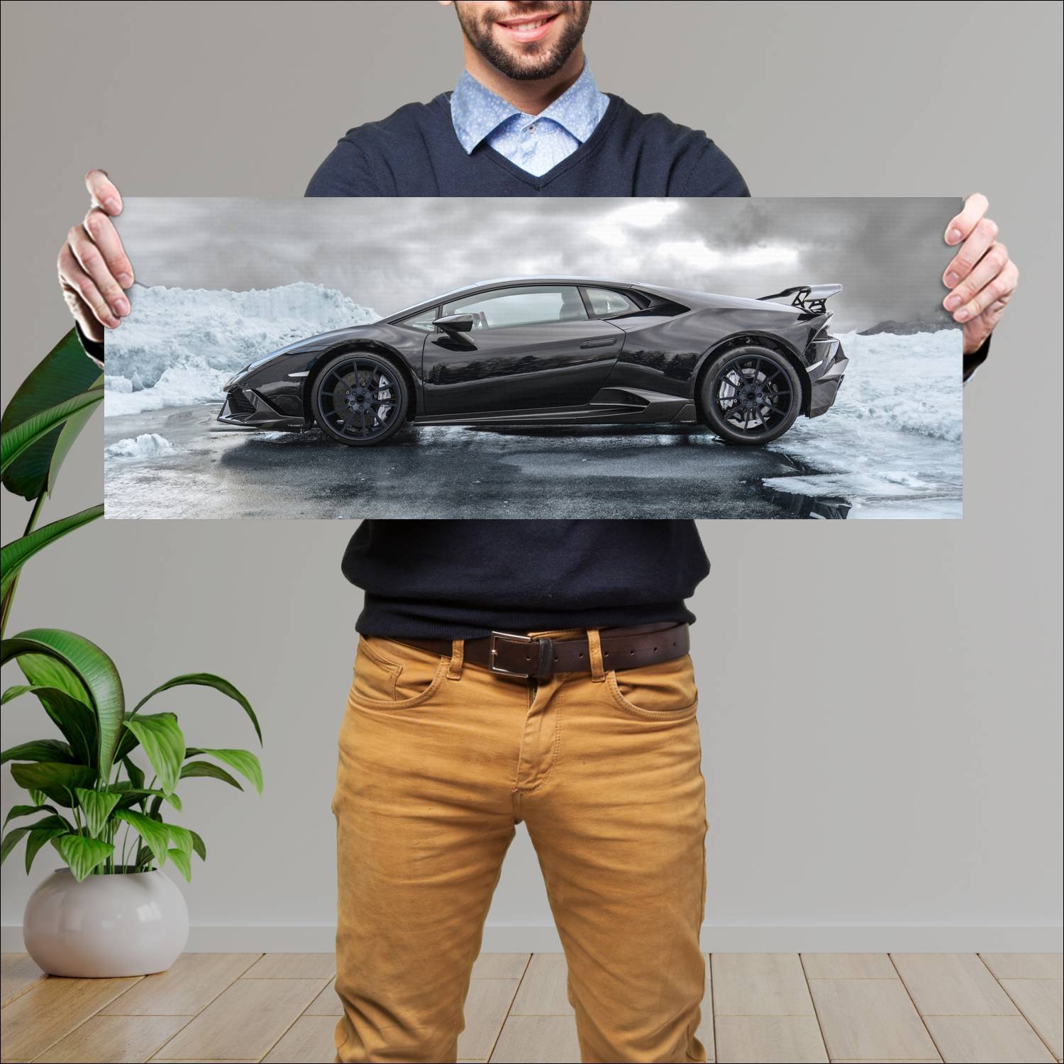 Cuadro grande 30x80cm 2015 lamborghini huracan by 334 Lamborghini