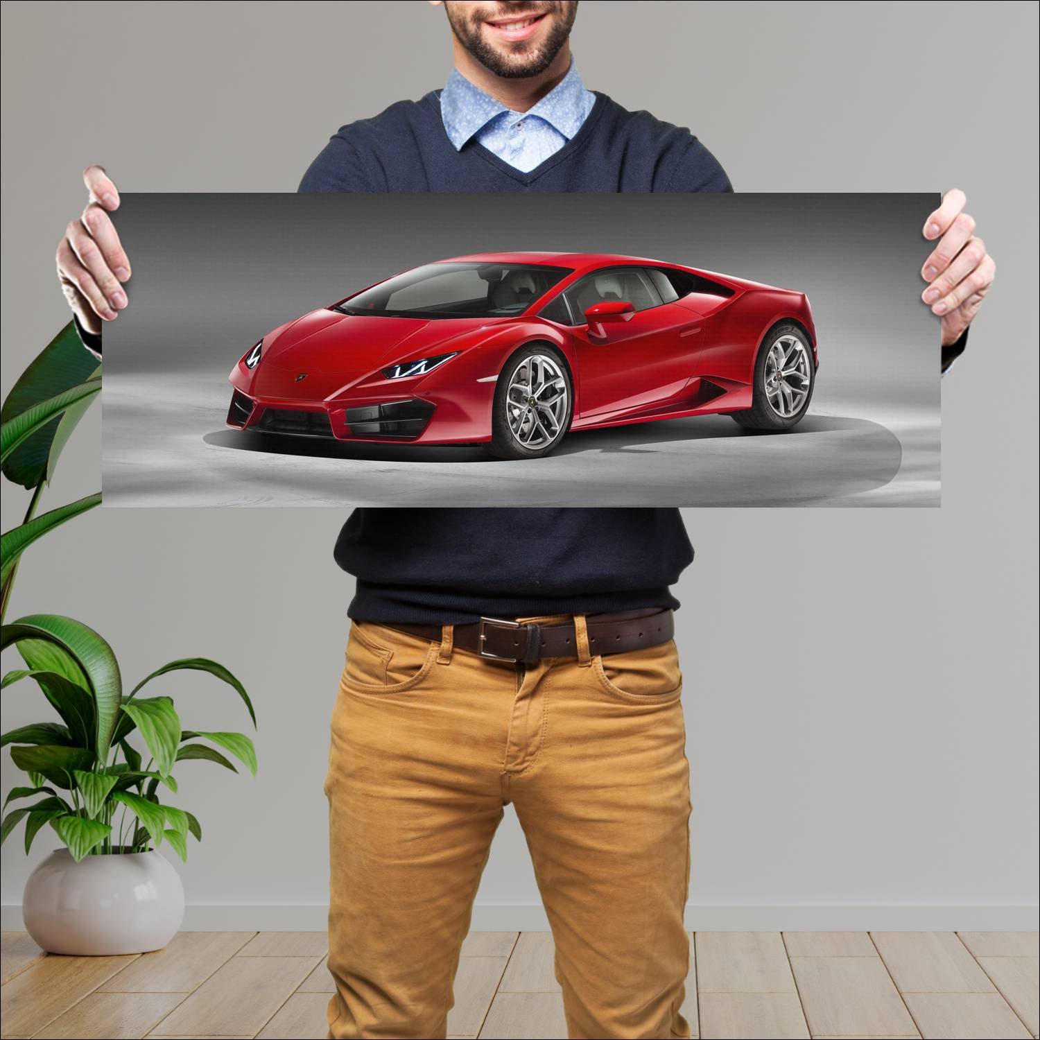 Cuadro grande 30x80cm 2015 lamborghini huracan lp 337 Lamborghini