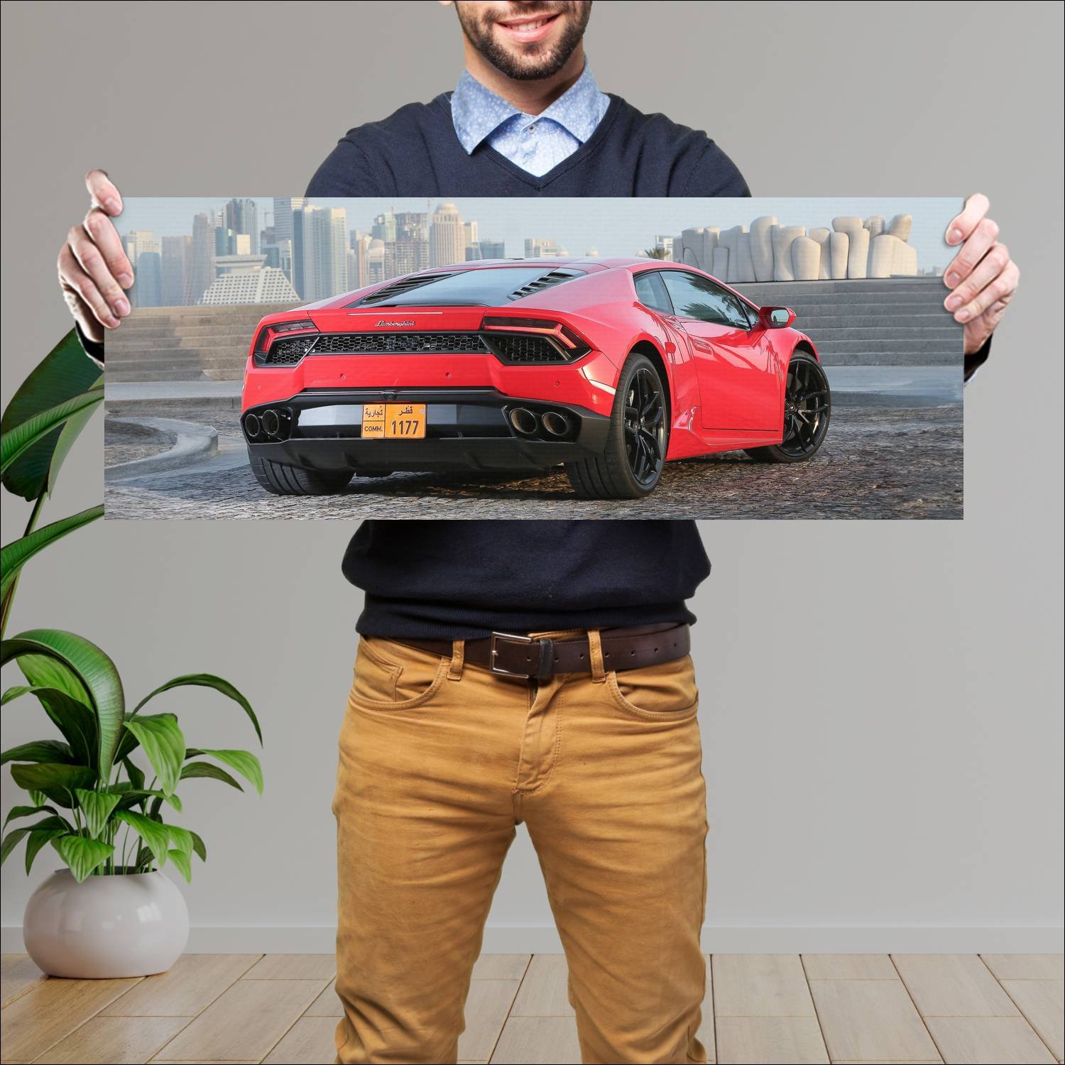 Cuadro grande 30x80cm 2015 lamborghini huracan lp 338 Lamborghini