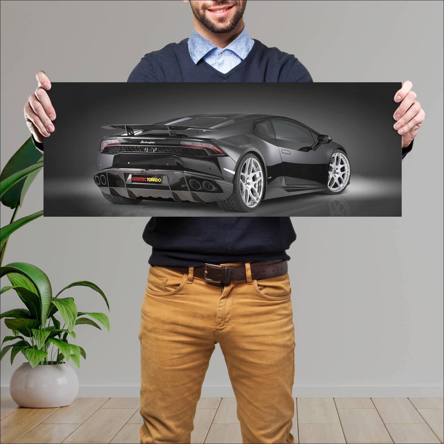 Cuadro grande 30x80cm 2015 lamborghini huracan lp 340 Lamborghini