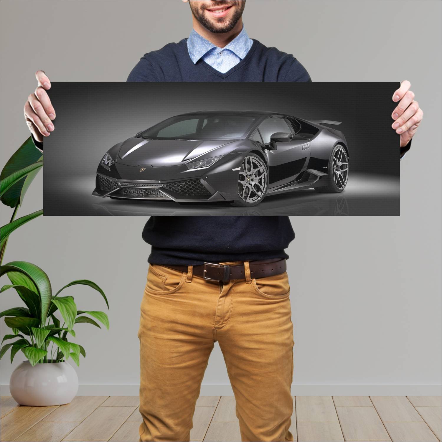 Cuadro grande 30x80cm 2015 lamborghini huracan lp 341 Lamborghini