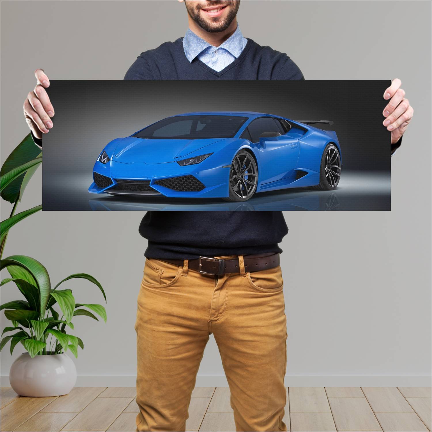 Cuadro grande 30x80cm 2015 lamborghini huracan lp 343 Lamborghini