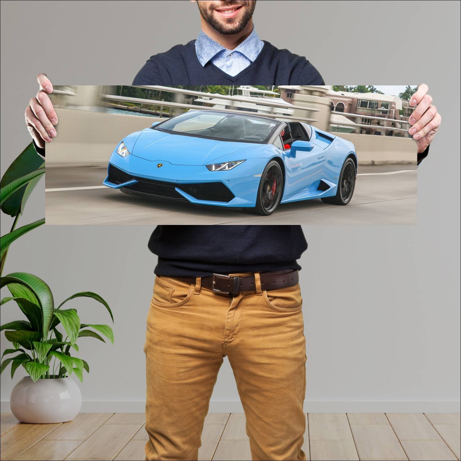 Cuadro grande 30x80cm 2015 lamborghini huracan lp 344 Lamborghini