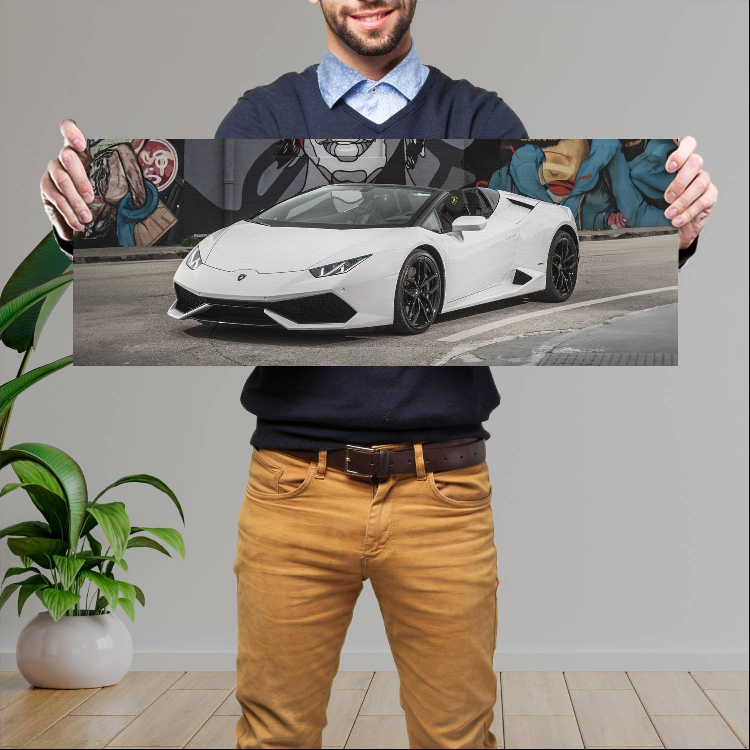 Cuadro grande 30x80cm 2015 lamborghini huracan lp 345 Lamborghini