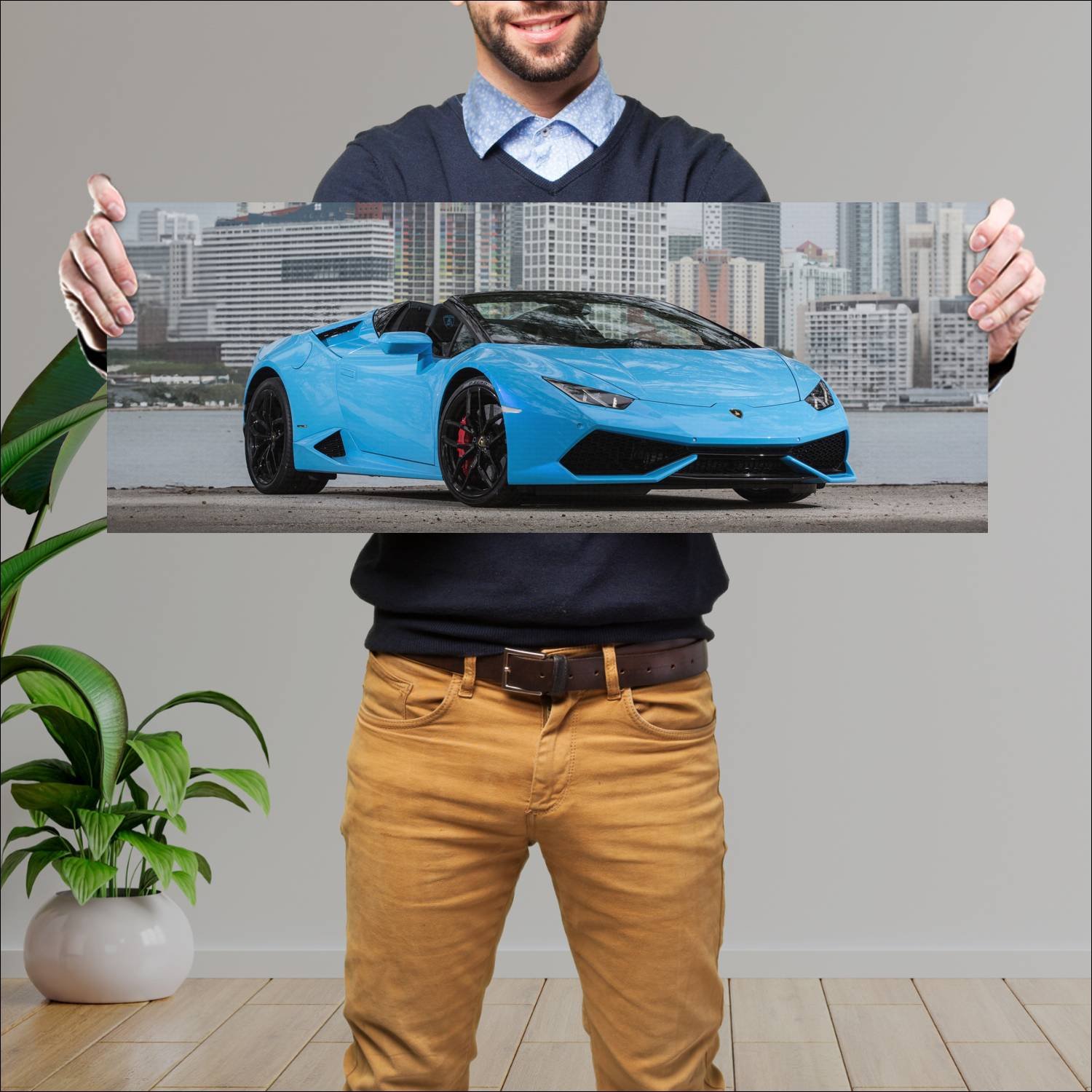 Cuadro grande 30x80cm 2015 lamborghini huracan lp 346 Lamborghini