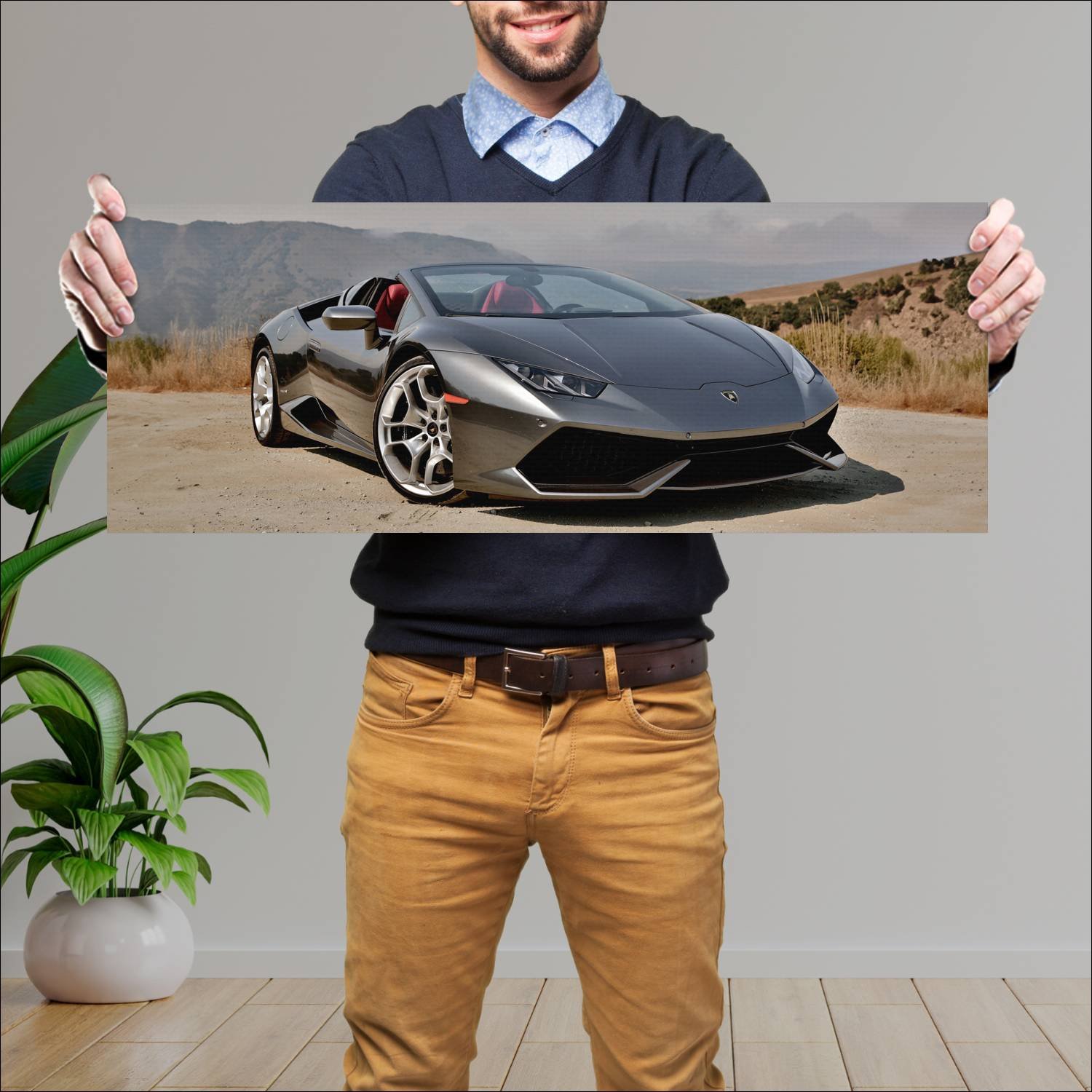 Cuadro grande 30x80cm 2015 lamborghini huracan lp 349 Lamborghini