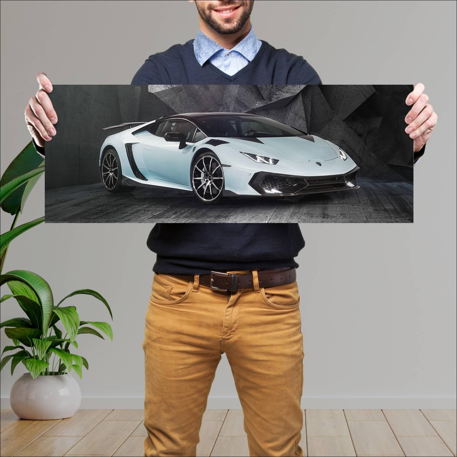 Cuadro grande 30x80cm 2015 mansory torofeo auto 352 Lamborghini