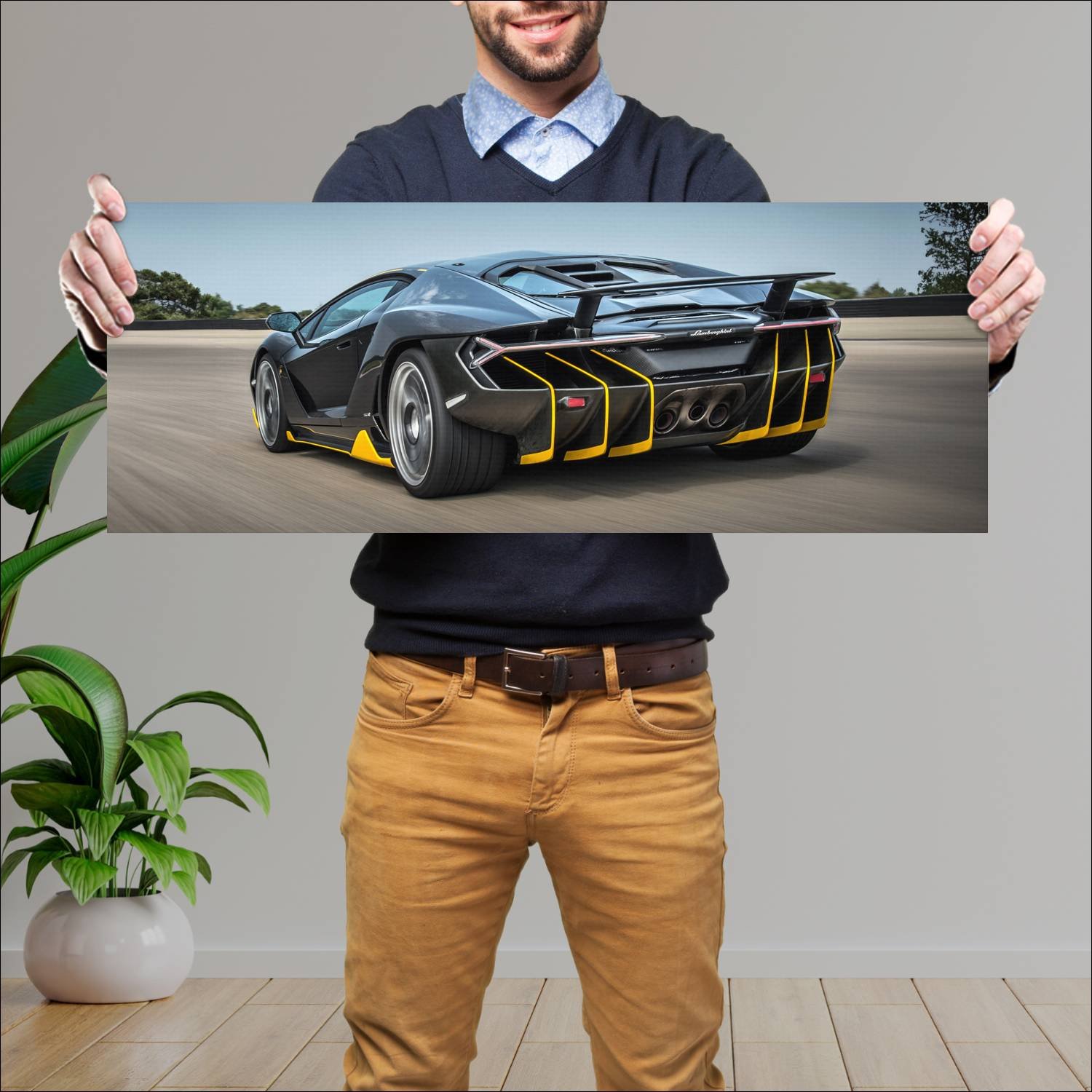 Cuadro grande 30x80cm 2016 lamborghini centenario 361 Lamborghini