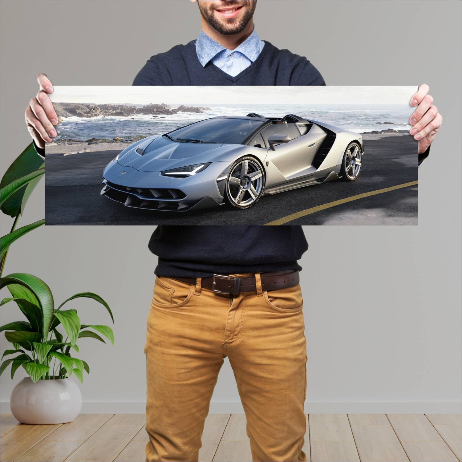 Cuadro grande 30x80cm 2016 lamborghini centenario 364 Lamborghini