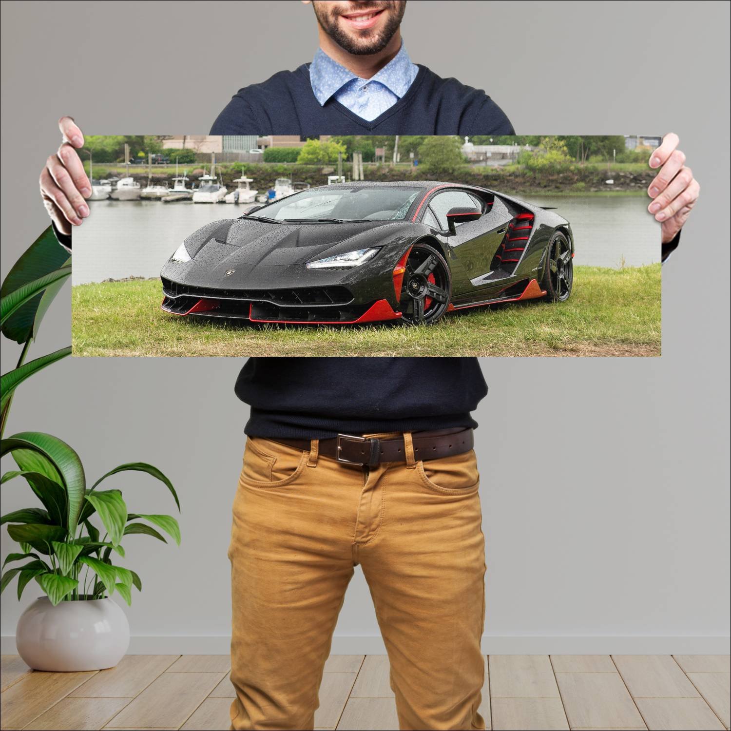 Cuadro grande 30x80cm 2016 lamborghini centenario 368 Lamborghini