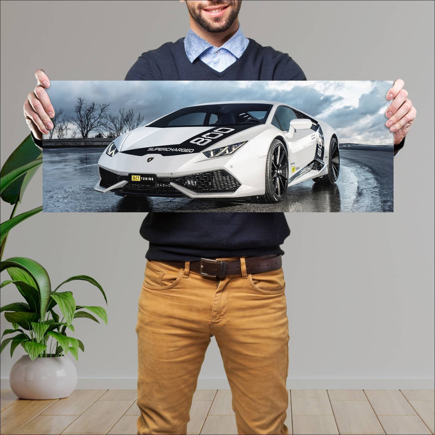 Cuadro grande 30x80cm 2016 lamborghini huracan by 369 Lamborghini