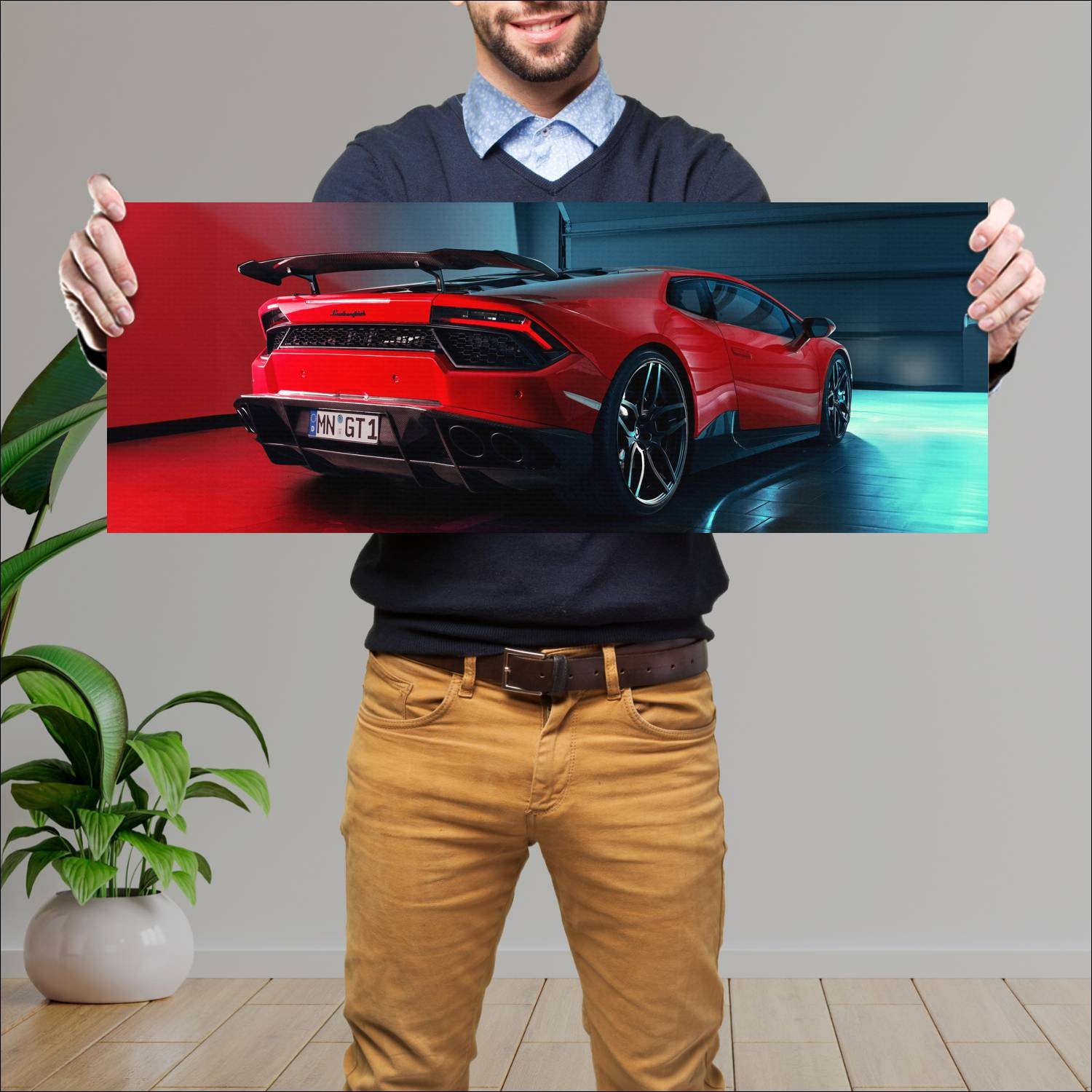 Cuadro grande 30x80cm 2016 lamborghini huracan lp 370 Lamborghini