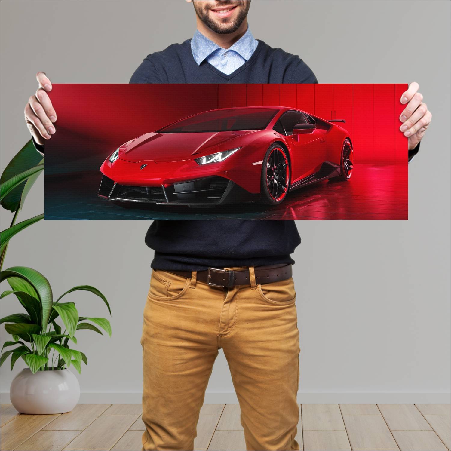 Cuadro grande 30x80cm 2016 lamborghini huracan lp 371 Lamborghini