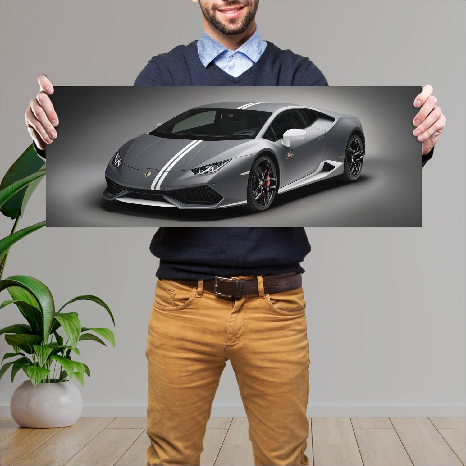 Cuadro grande 30x80cm 2016 lamborghini huracan lp 374 Lamborghini