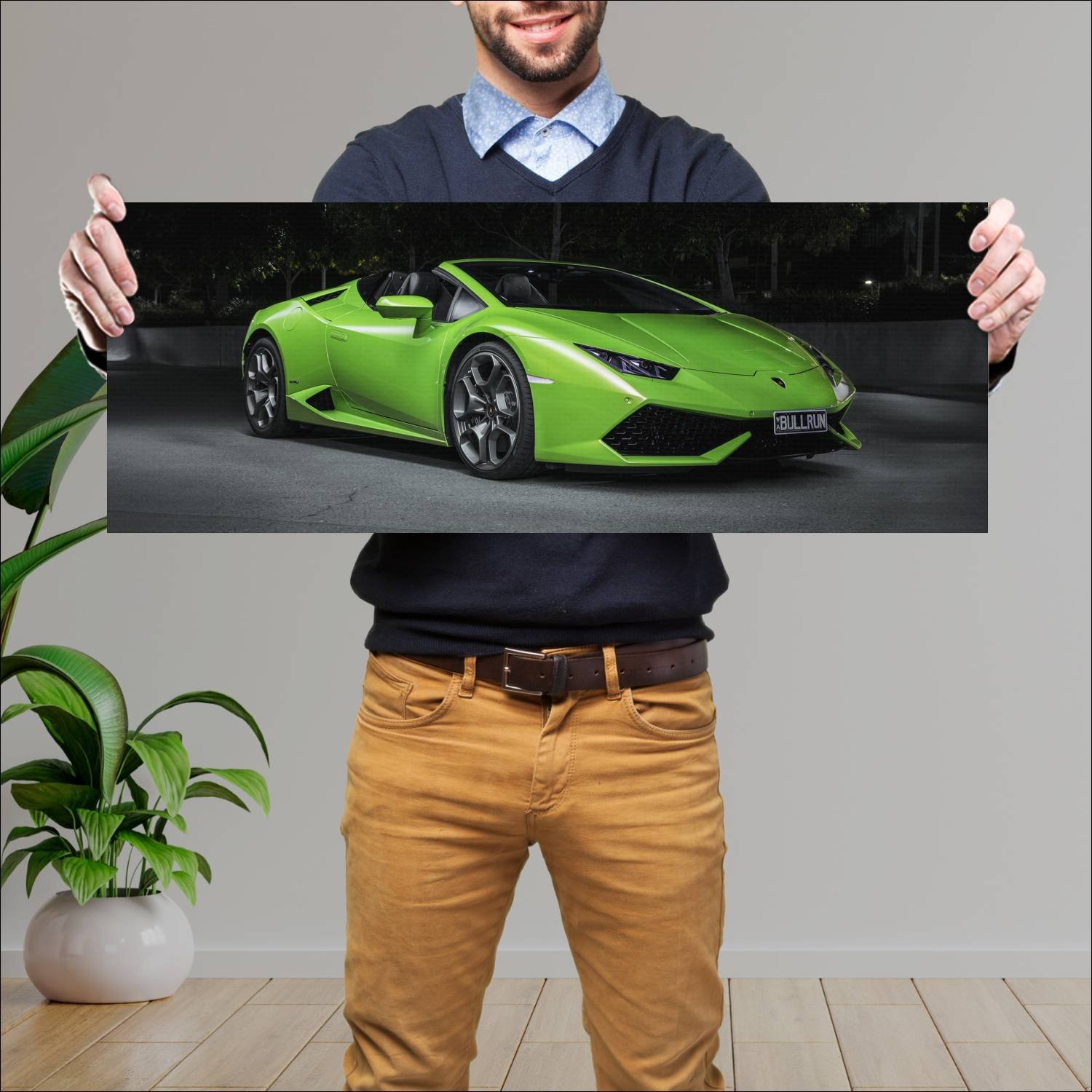 Cuadro grande 30x80cm 2016 lamborghini huracan lp 375 Lamborghini