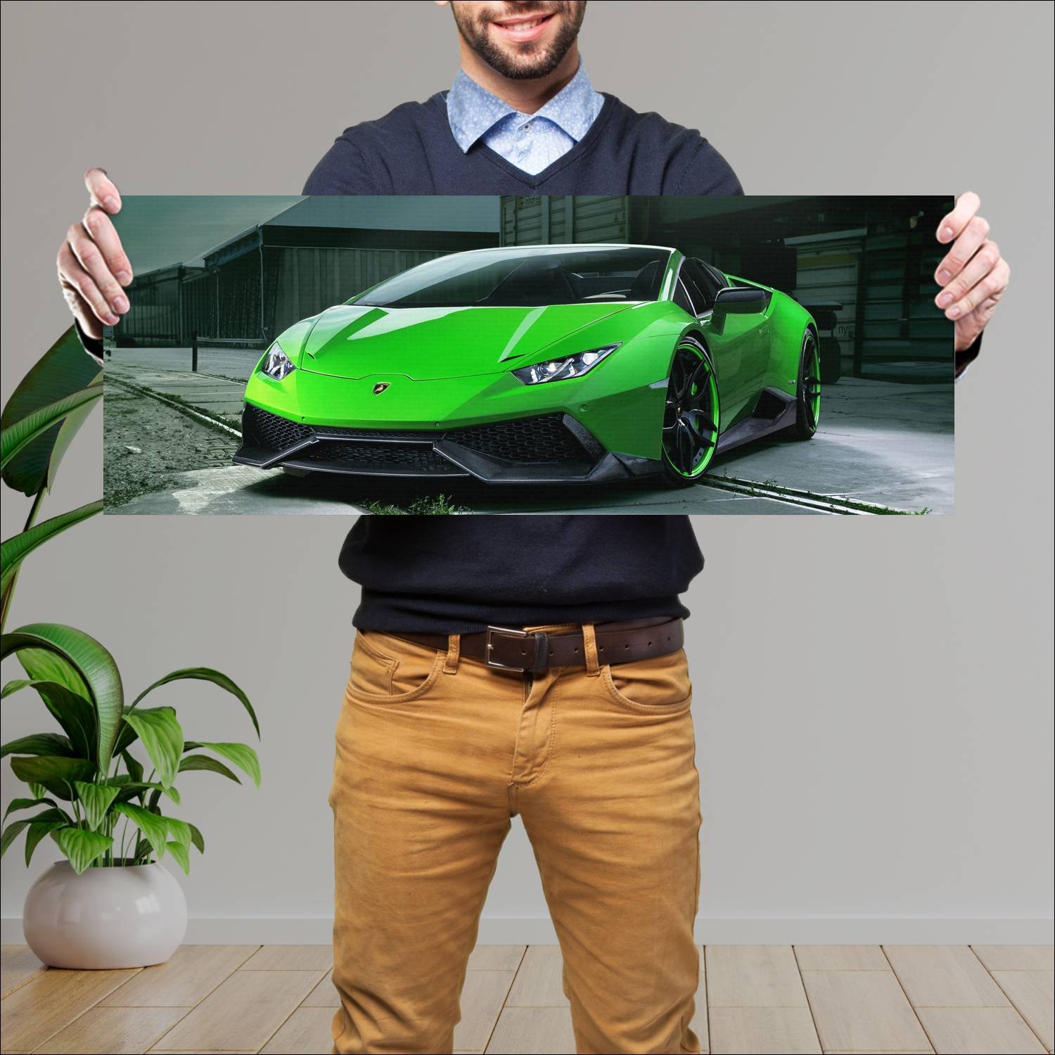 Cuadro grande 30x80cm 2016 lamborghini huracan lp 376 Lamborghini
