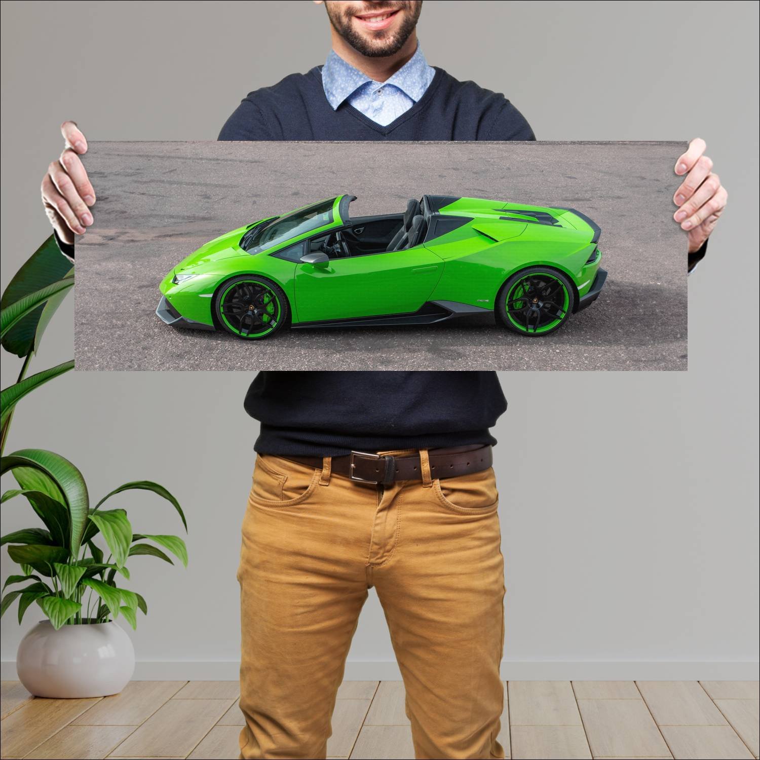 Cuadro grande 30x80cm 2016 lamborghini huracan lp 377 Lamborghini