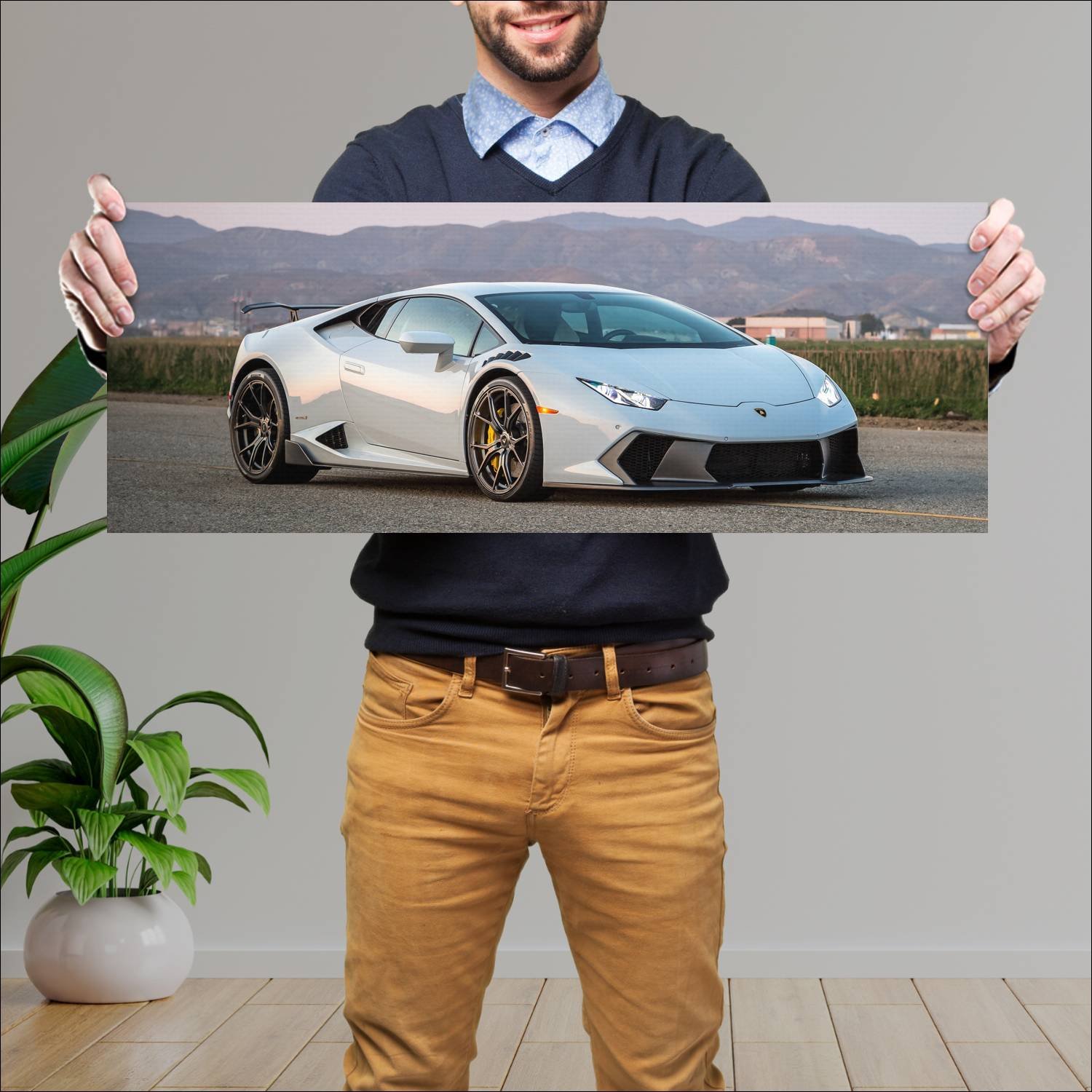 Cuadro grande 30x80cm 2016 lamborghini huracan nov 378 Lamborghini