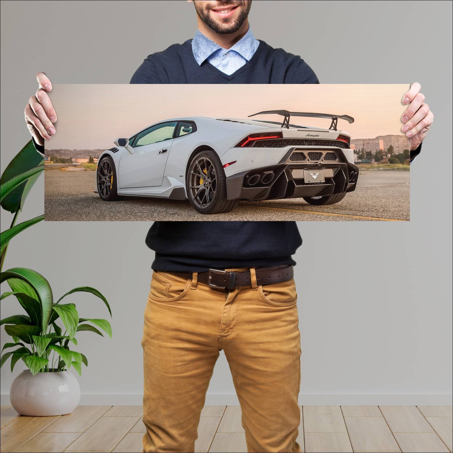 Cuadro grande 30x80cm 2016 lamborghini huracan nov 379 Lamborghini