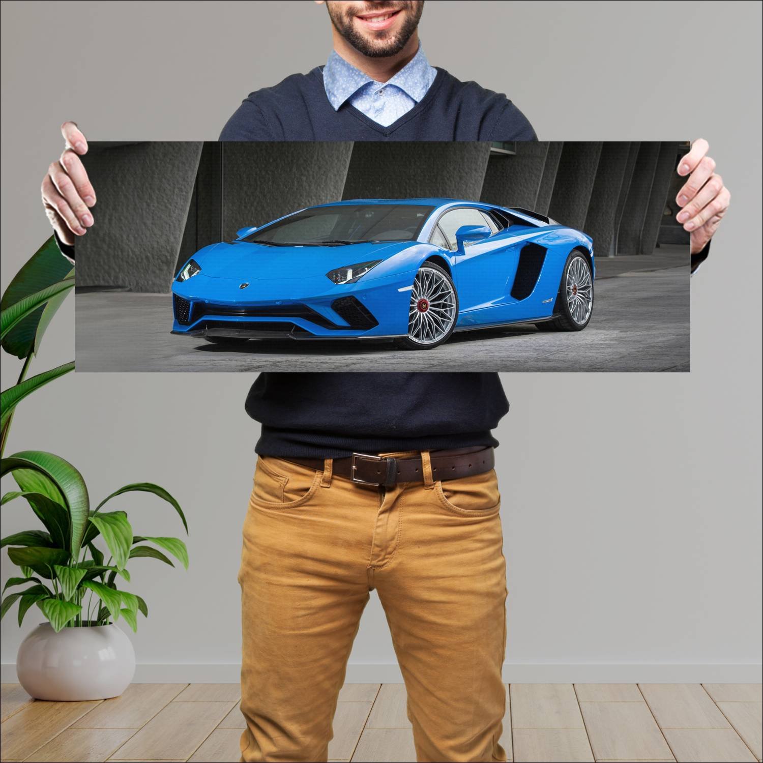 Cuadro grande 30x80cm 2017 lamborghini aventador s 384 Lamborghini