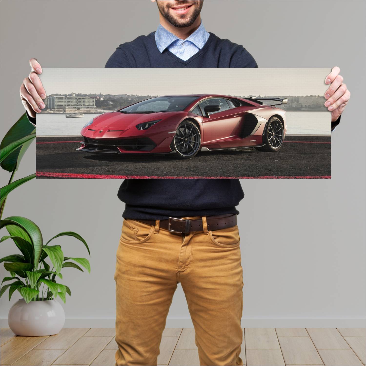 Cuadro grande 30x80cm 2018 lamborghini aventador s 414 Lamborghini