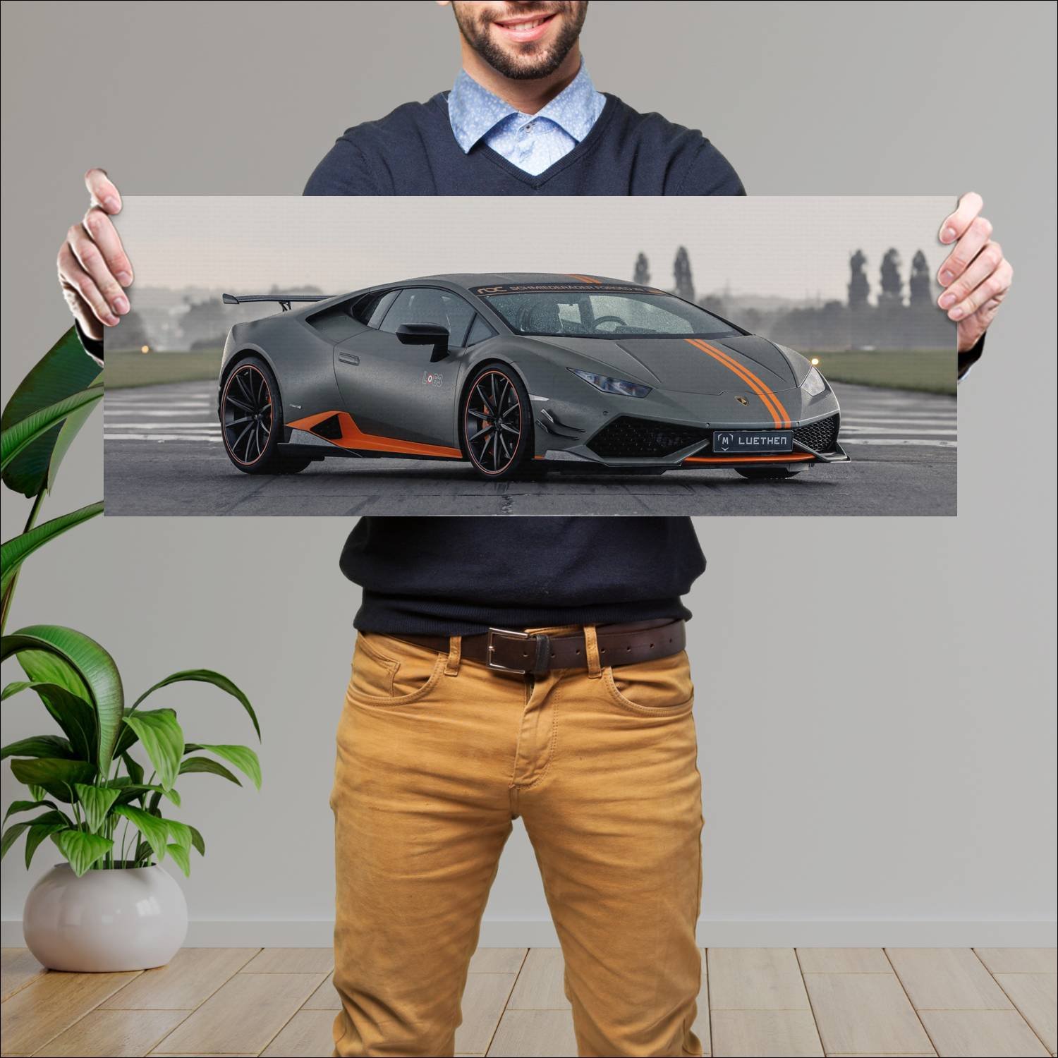 Cuadro grande 30x80cm 2018 lamborghini huracan lp 418 Lamborghini